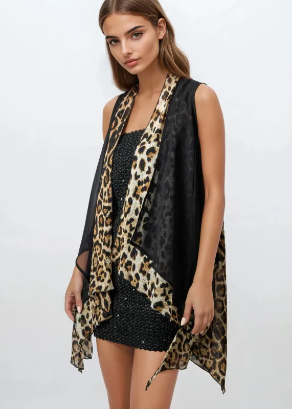 Layered Chiffon Leopard Vest sold by Kate Hewko