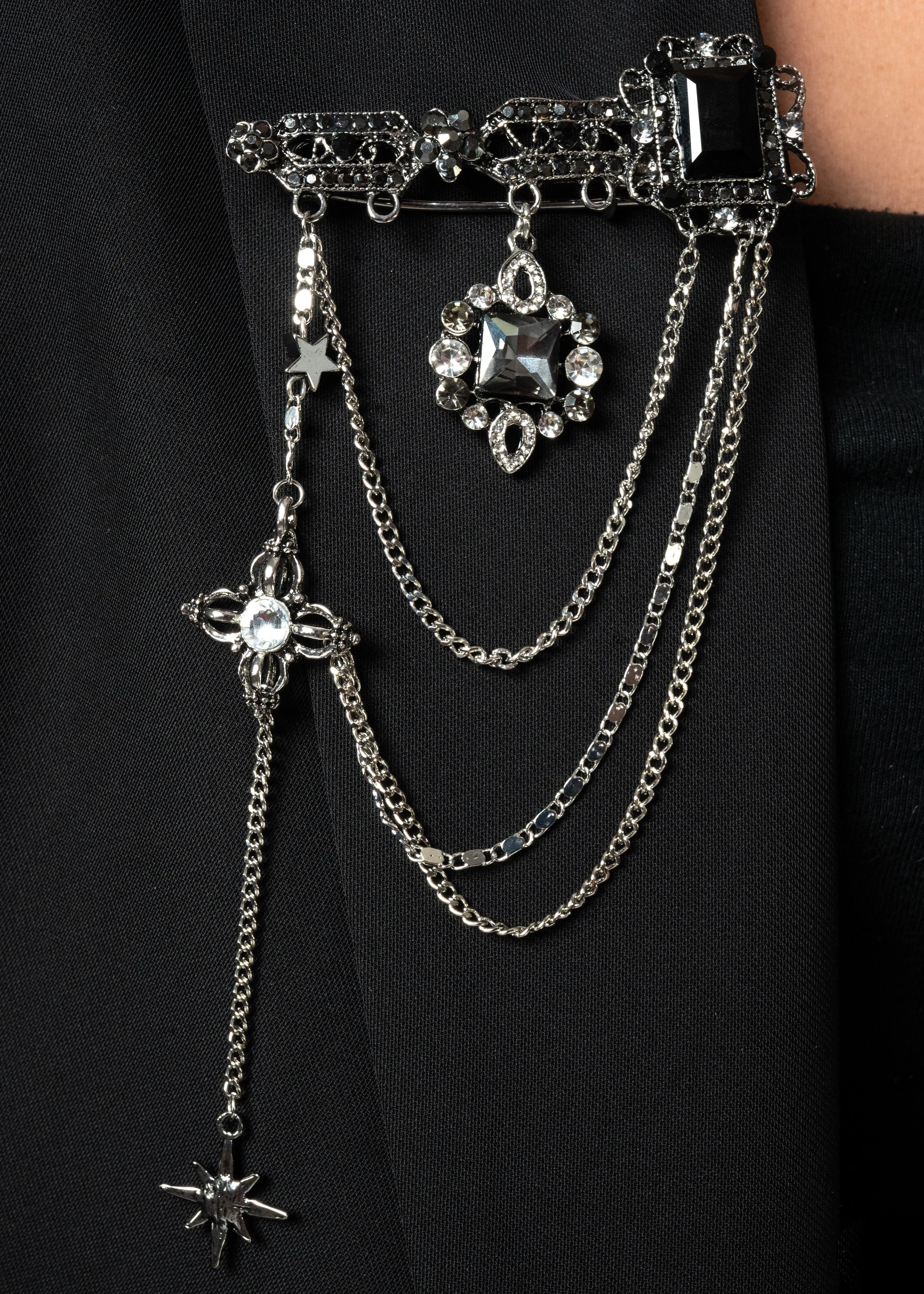 Gothic Layered Chain Brooch sold by Kate Hewko product image thumbnail 4