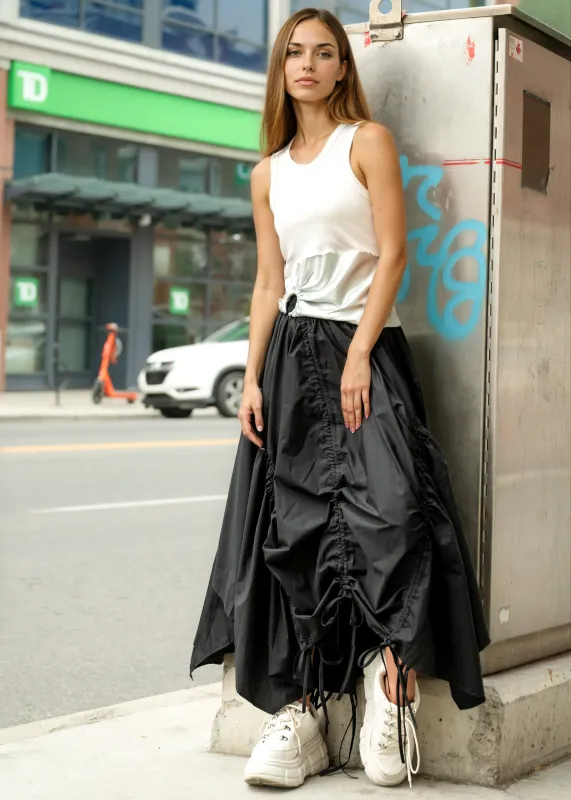 Cinched Hem Athleisure Skirt sold by Kate Hewko
