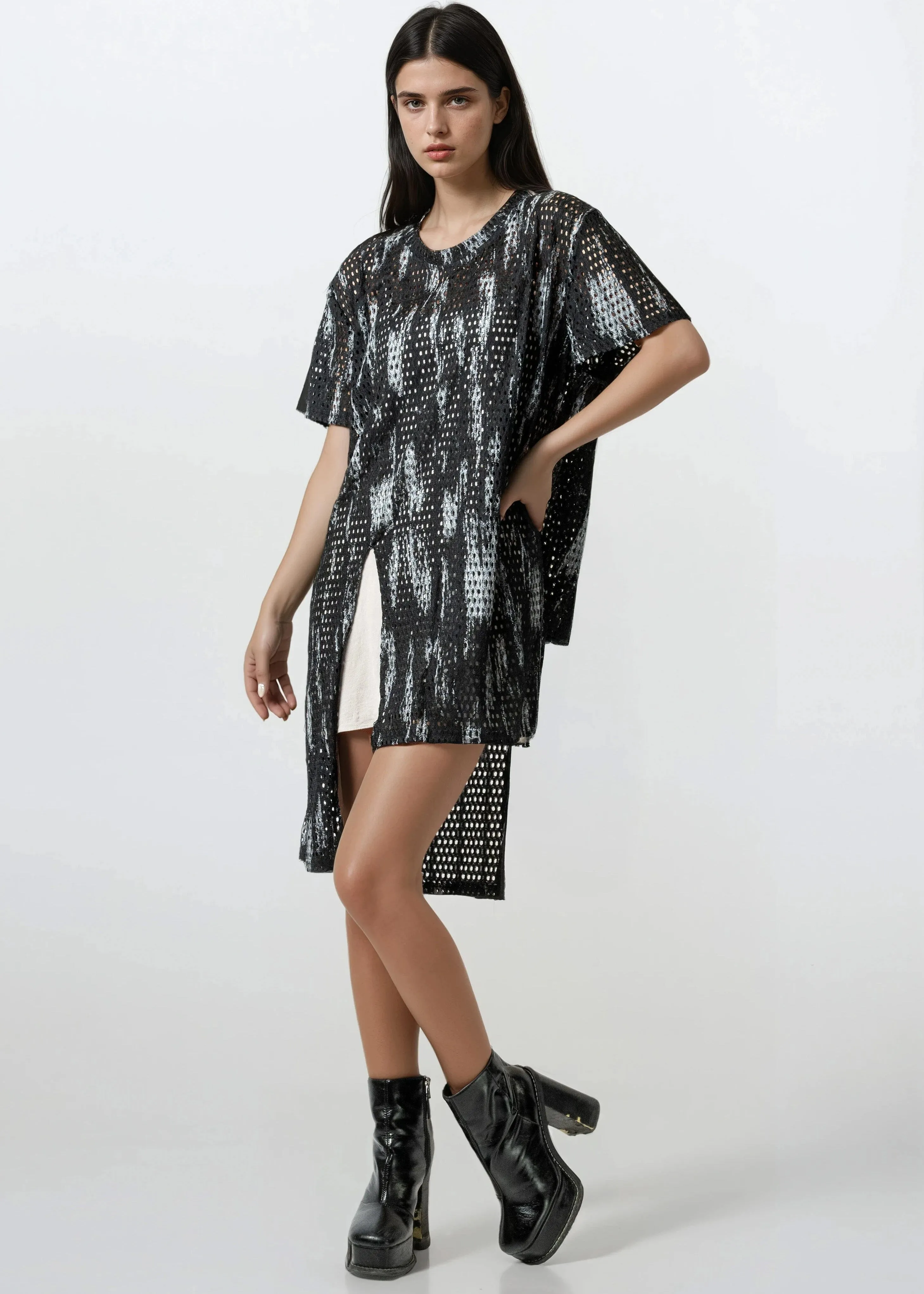 Shredded Edge Mesh Tee sold by Kate Hewko product image thumbnail 3