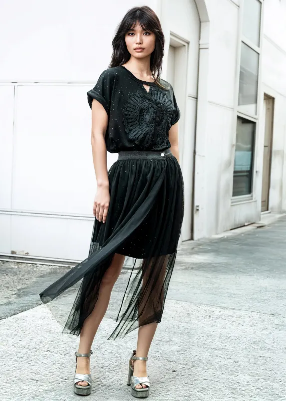 Tulle Overlay Tee Dress Set sold by Kate Hewko