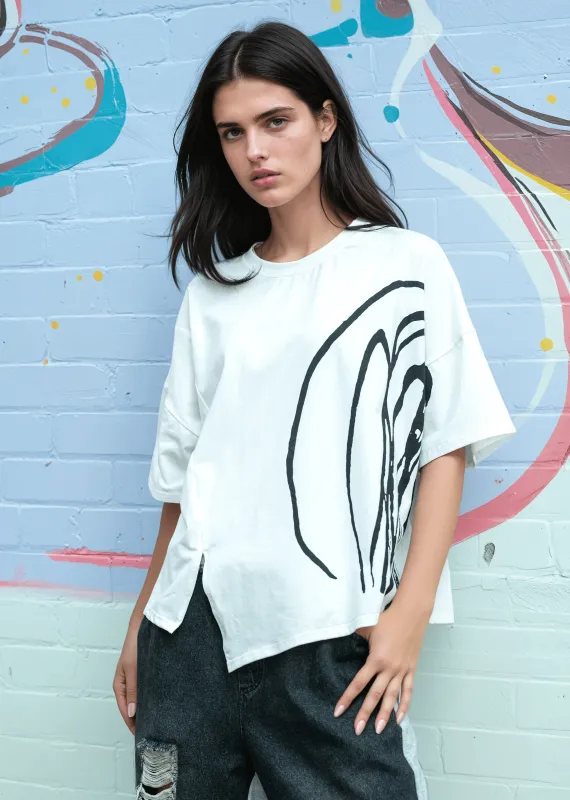 Abstract Graffiti Oversized Tee sold by Kate Hewko