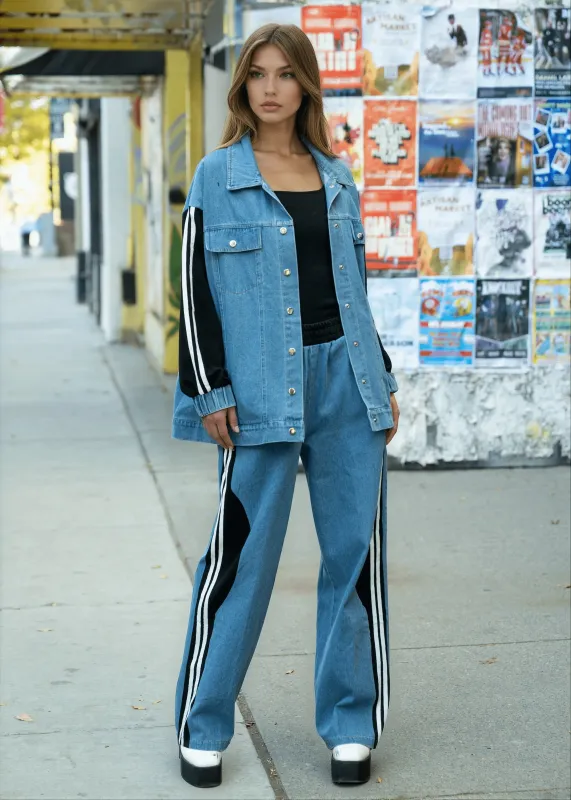 Athleisure Denim Track Set sold by Kate Hewko