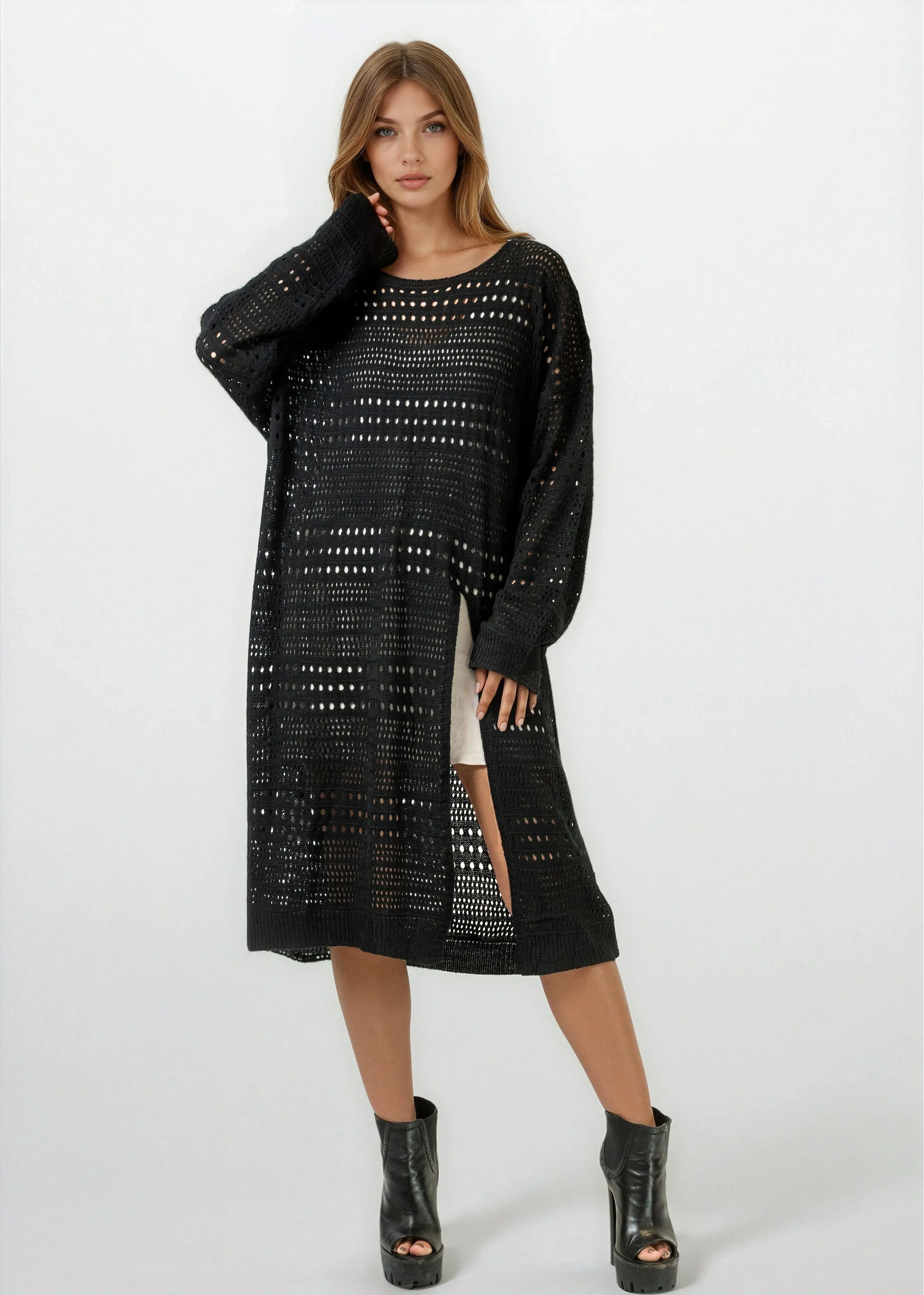 Crochet Layering Sweater Dress sold by Kate Hewko