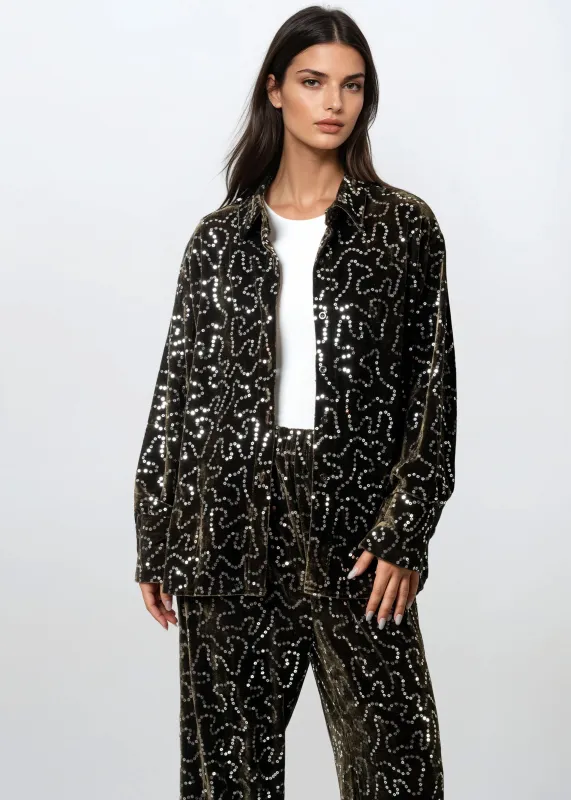 Velvet Maze Sequin Pant Set sold by Kate Hewko