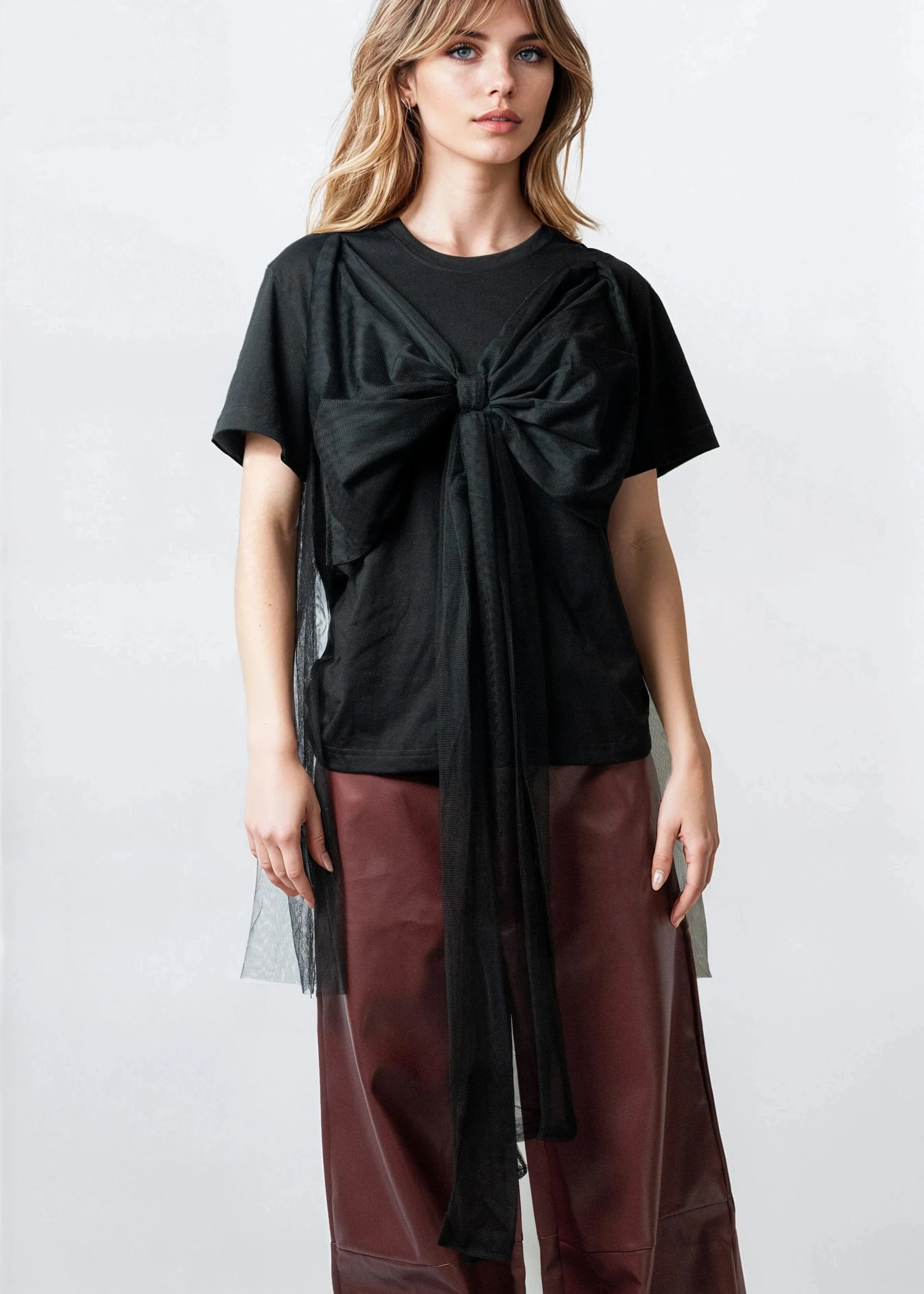 Tulle Bow Drama Tee sold by Kate Hewko product image thumbnail 4