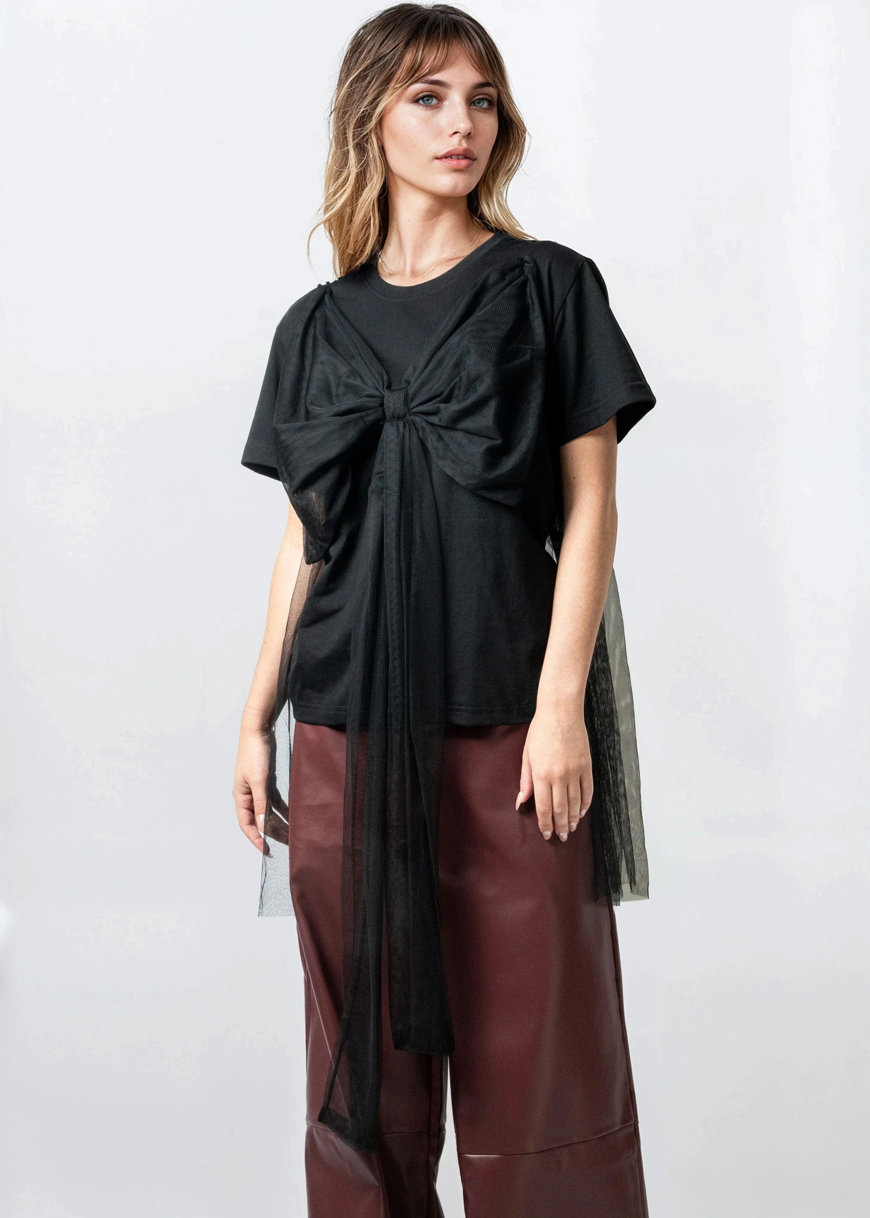 Tulle Bow Drama Tee sold by Kate Hewko product image thumbnail 3