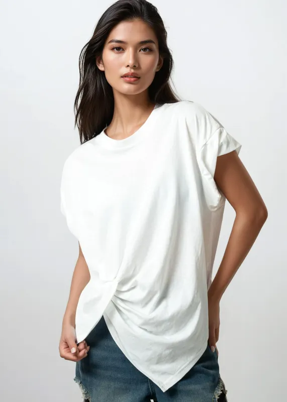 Twist Front Draped Tee sold by Kate Hewko