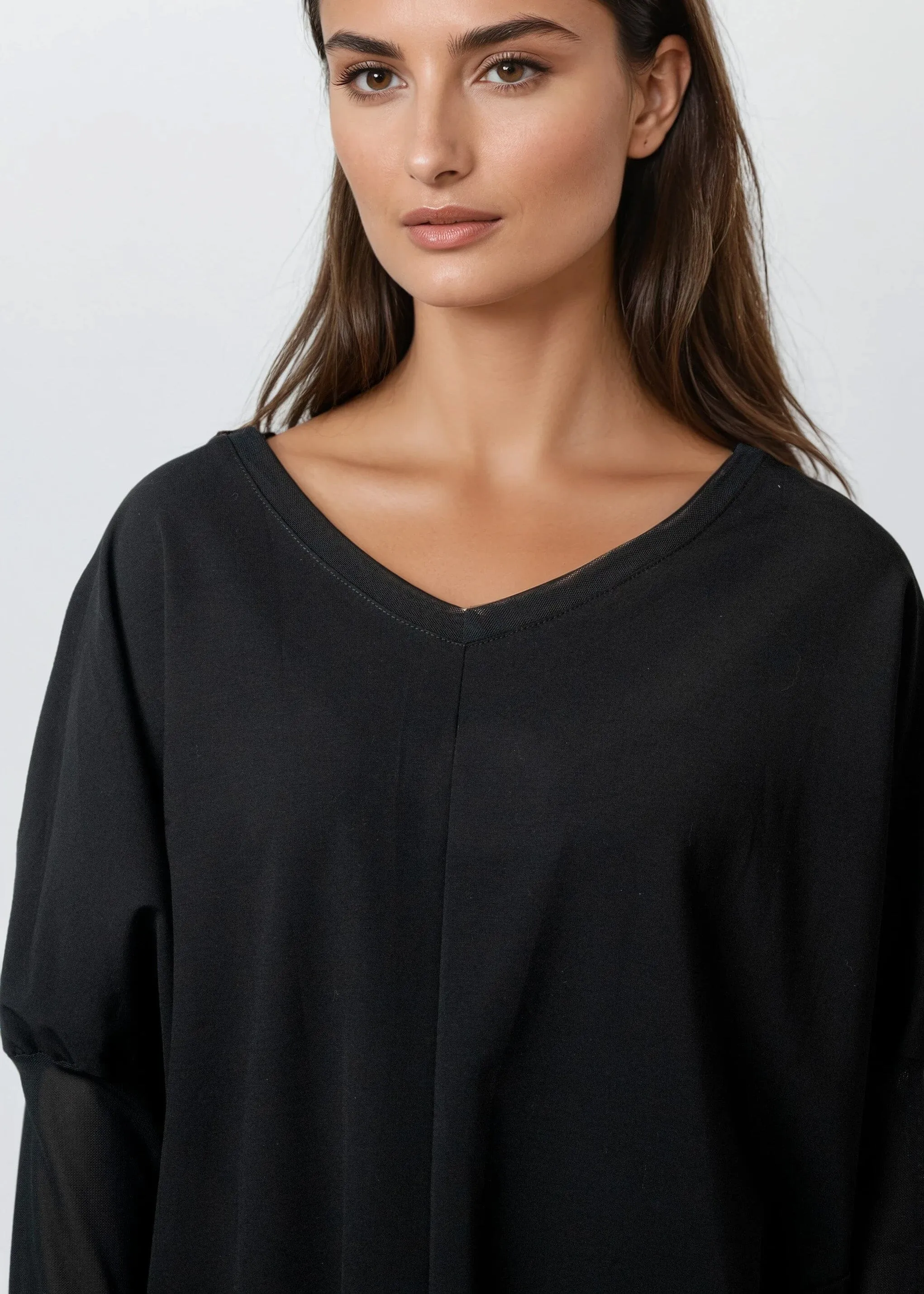 Mesh Trim High Low Tunic sold by Kate Hewko product image thumbnail 4