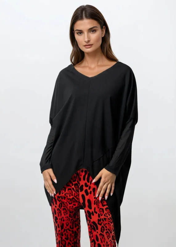 Mesh Trim High Low Tunic sold by Kate Hewko
