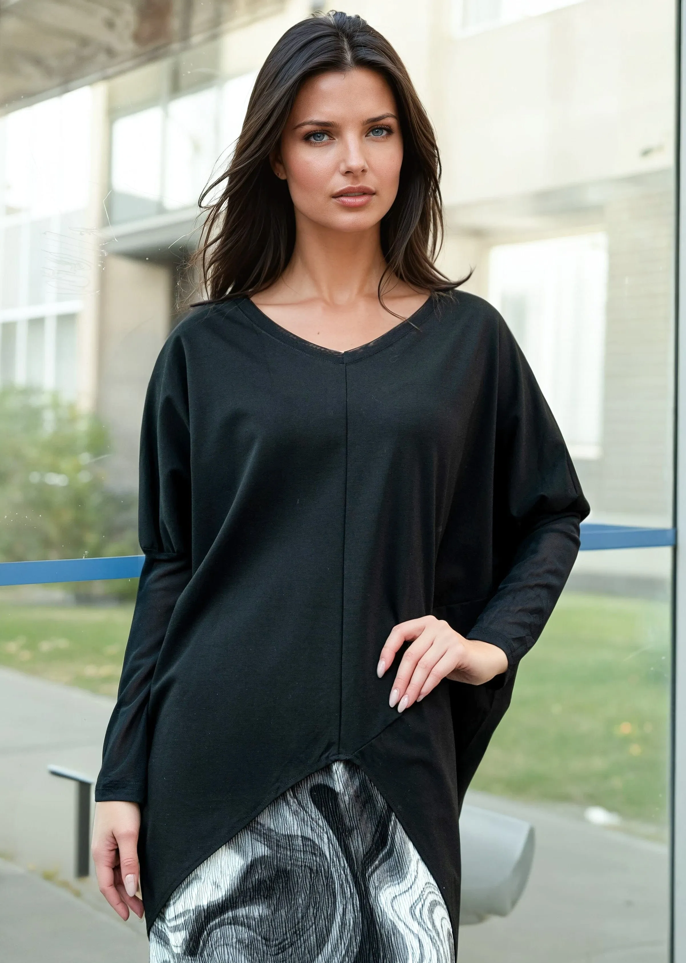 Mesh Trim High Low Tunic sold by Kate Hewko product image thumbnail 3