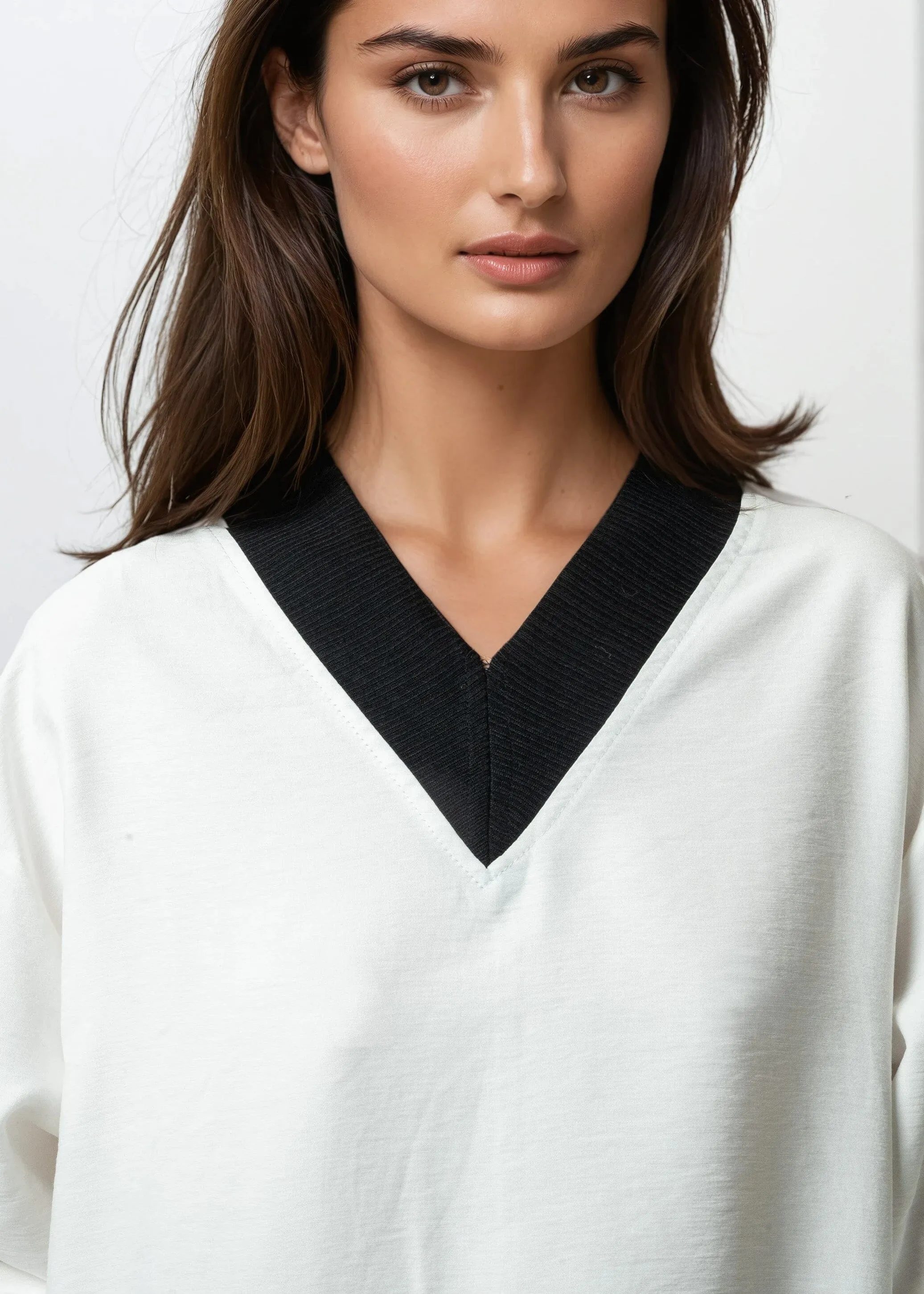 Contrast Trimmed High Low Tunic sold by Kate Hewko product image thumbnail 5