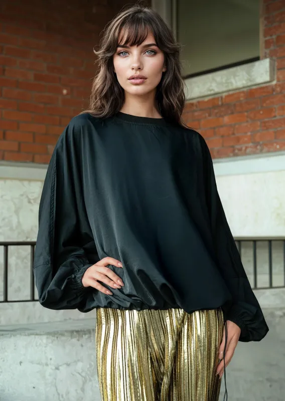 Drawstring Hem Balloon Sleeve Top sold by Kate Hewko