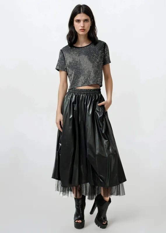 Vegan Leather Tulle Skirt sold by Kate Hewko