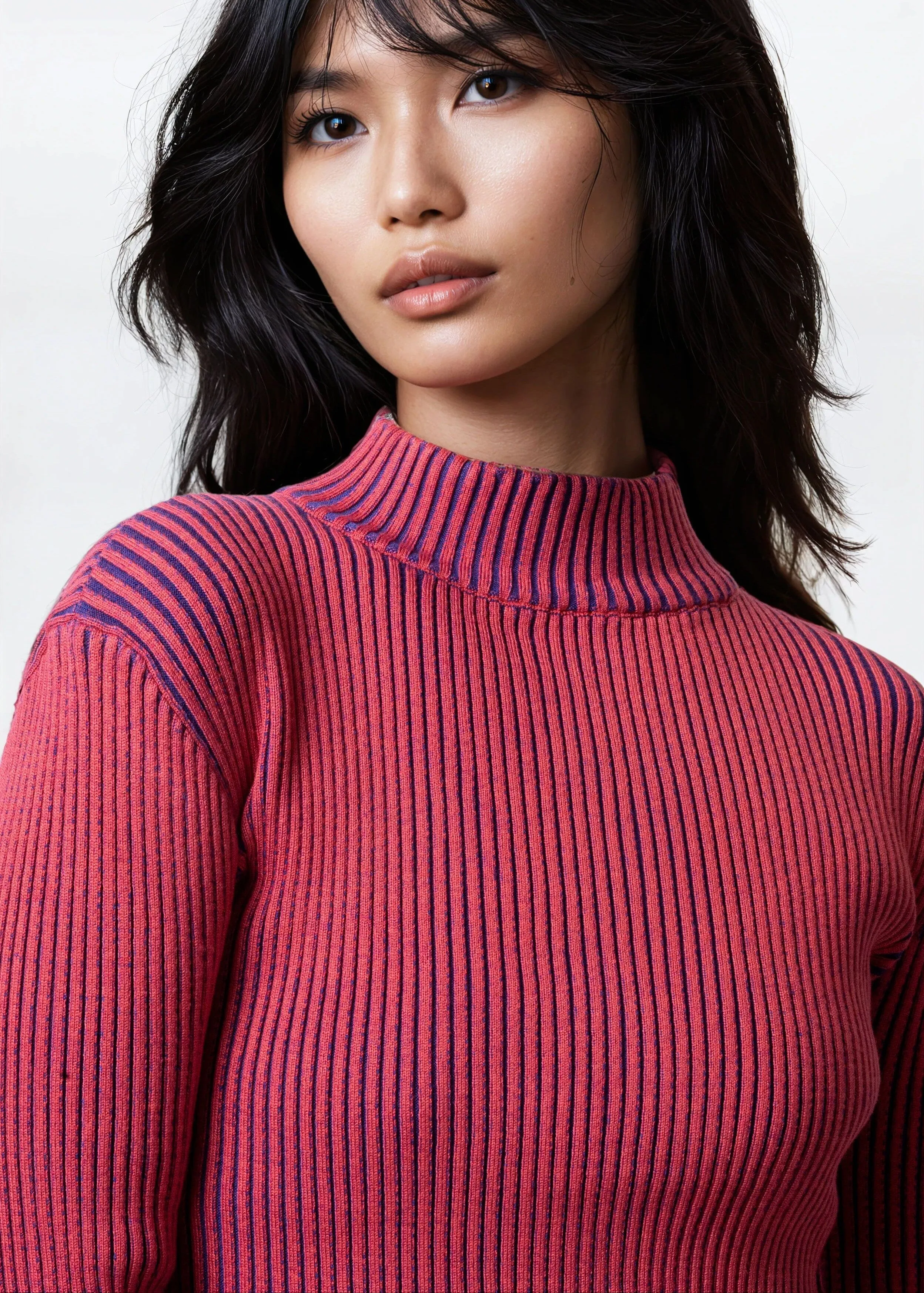 Ribbed Bell Sleeve Mock Neck Top sold by Kate Hewko product image thumbnail 5