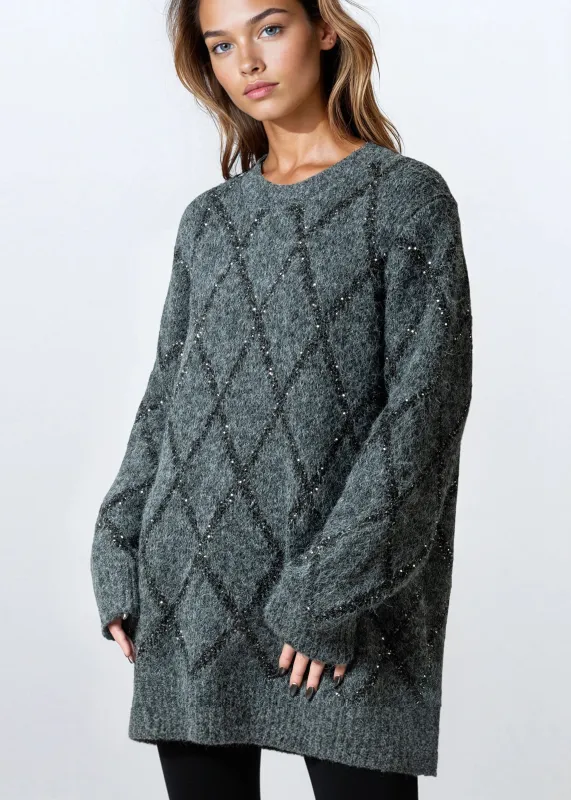 Sparkle Diamond Knit Sweater sold by Kate Hewko