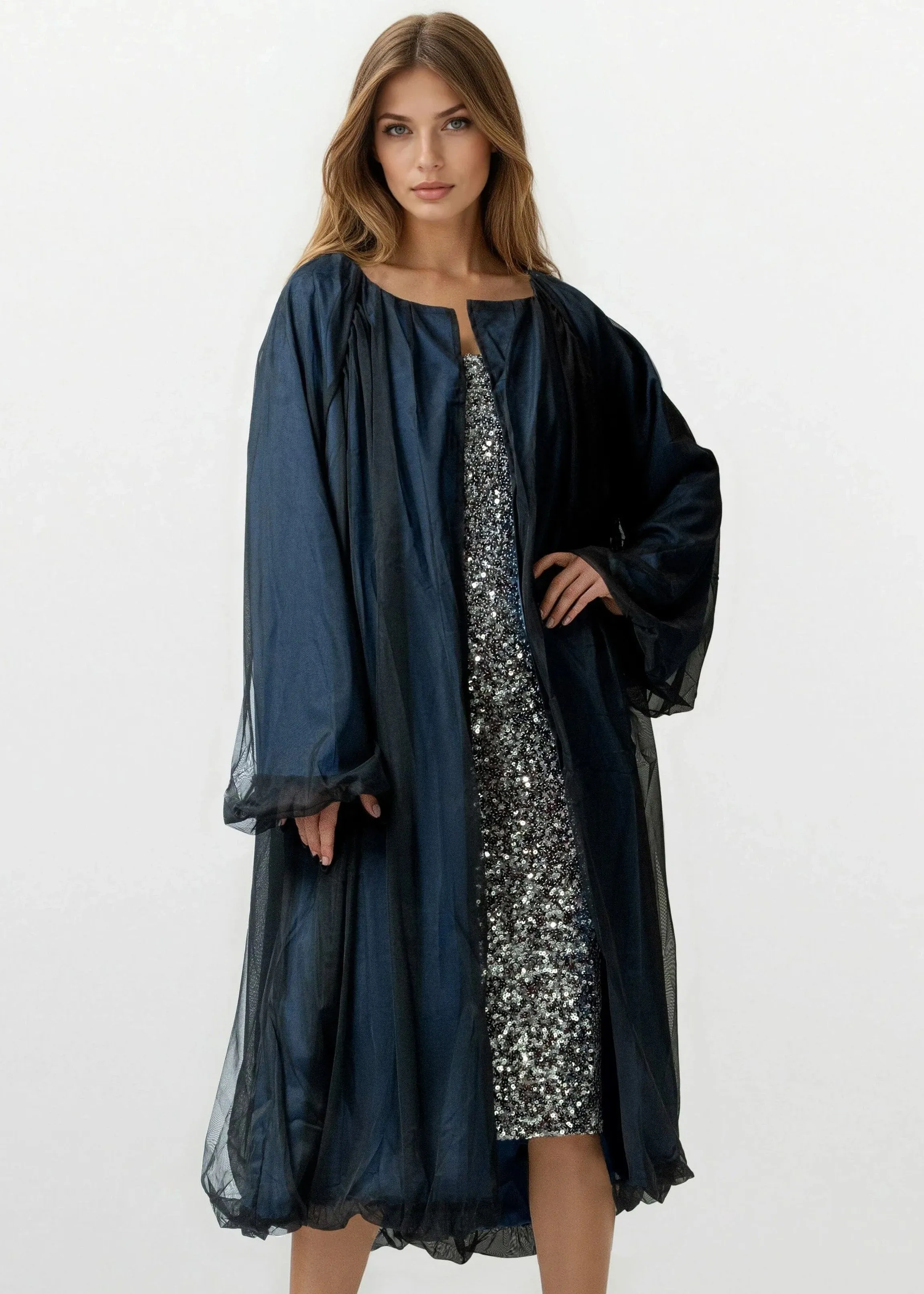 Tulle Overlay Duster Jacket sold by Kate Hewko product image thumbnail 4