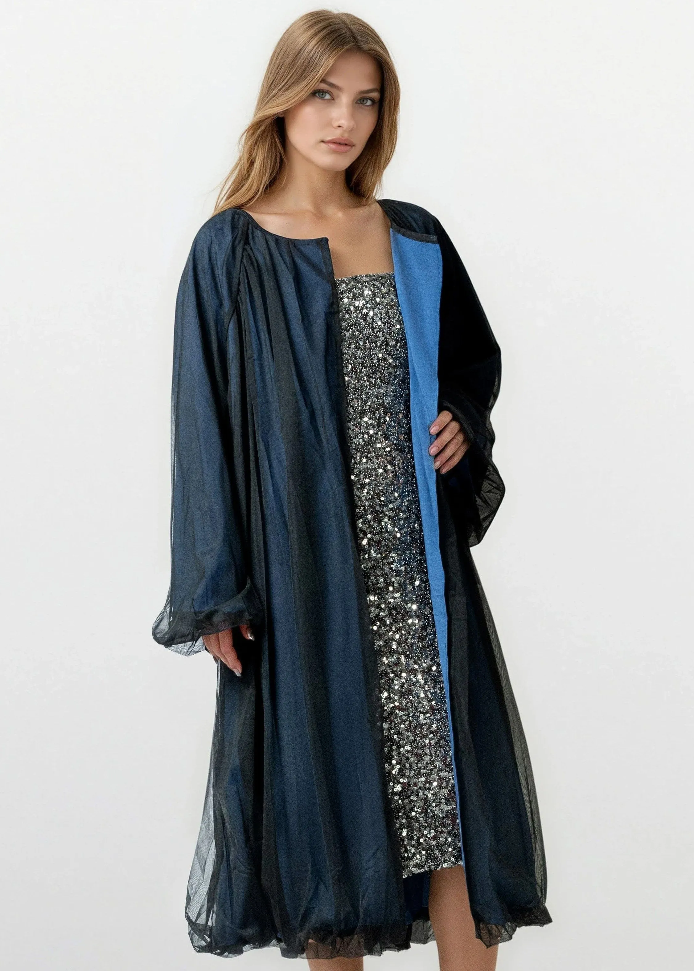 Tulle Overlay Duster Jacket sold by Kate Hewko product image thumbnail 5