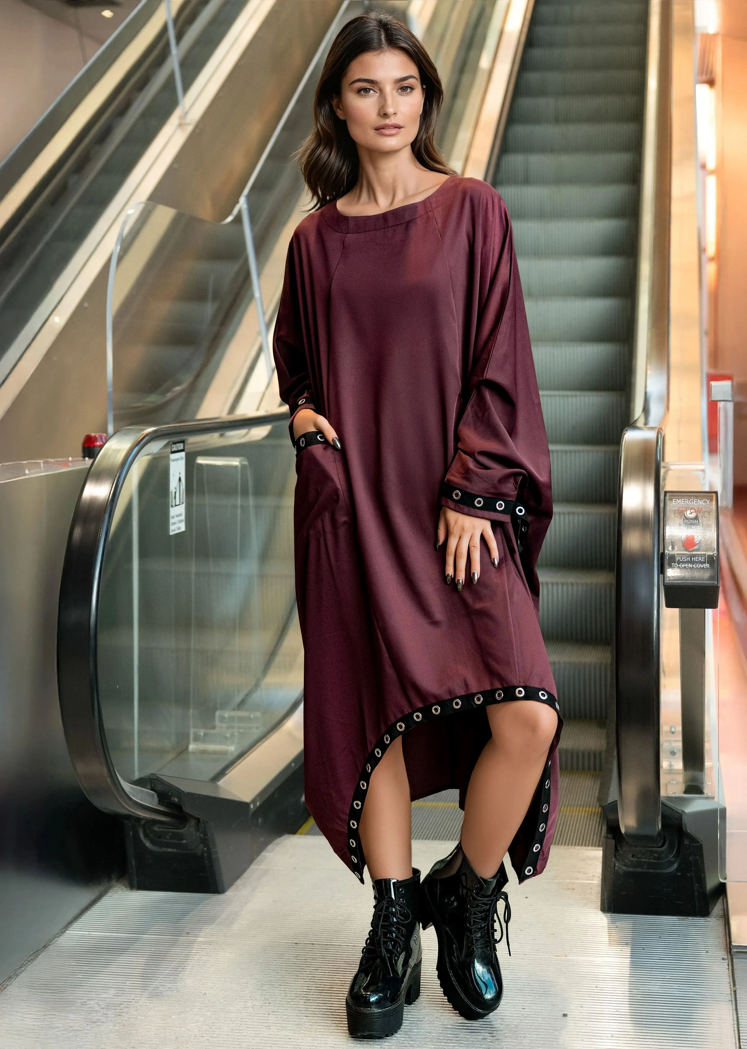 Rivet Trim Tunic Dress sold by Kate Hewko product image thumbnail 5