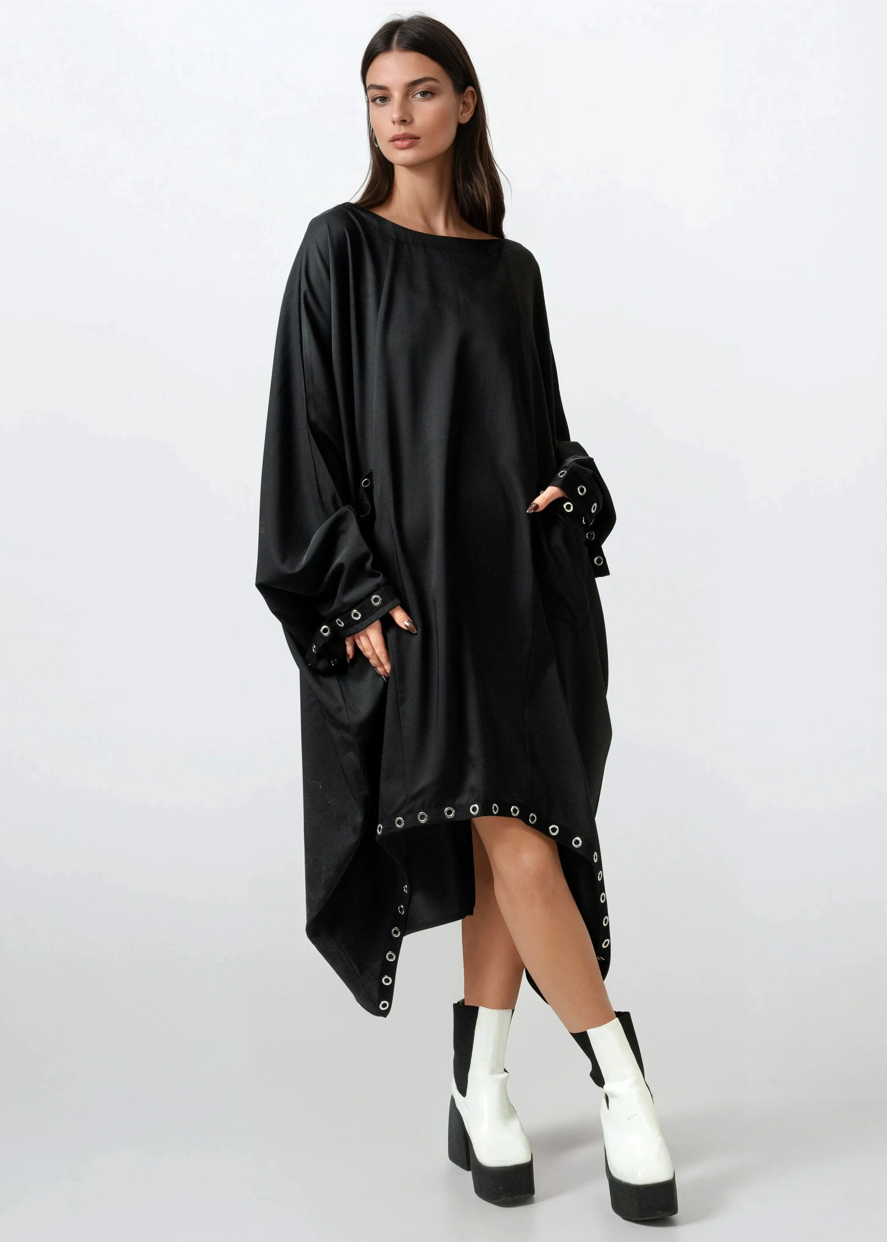 Rivet Trim Tunic Dress sold by Kate Hewko product image thumbnail 2