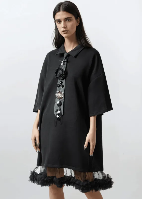 Ruffled Tulle Hem Punk Tee Dress made by Kate Hewko