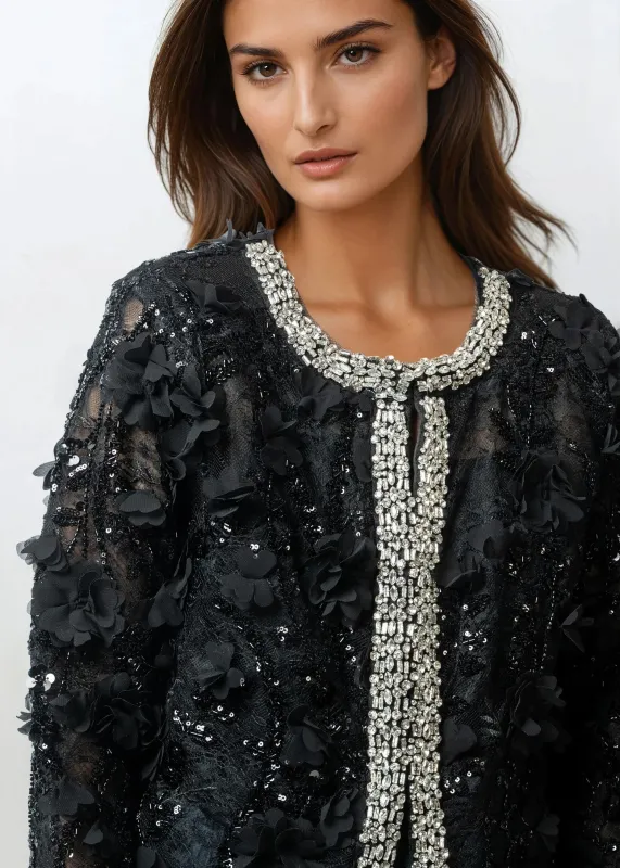 Embellished Floral Lace Cardigan sold by Kate Hewko