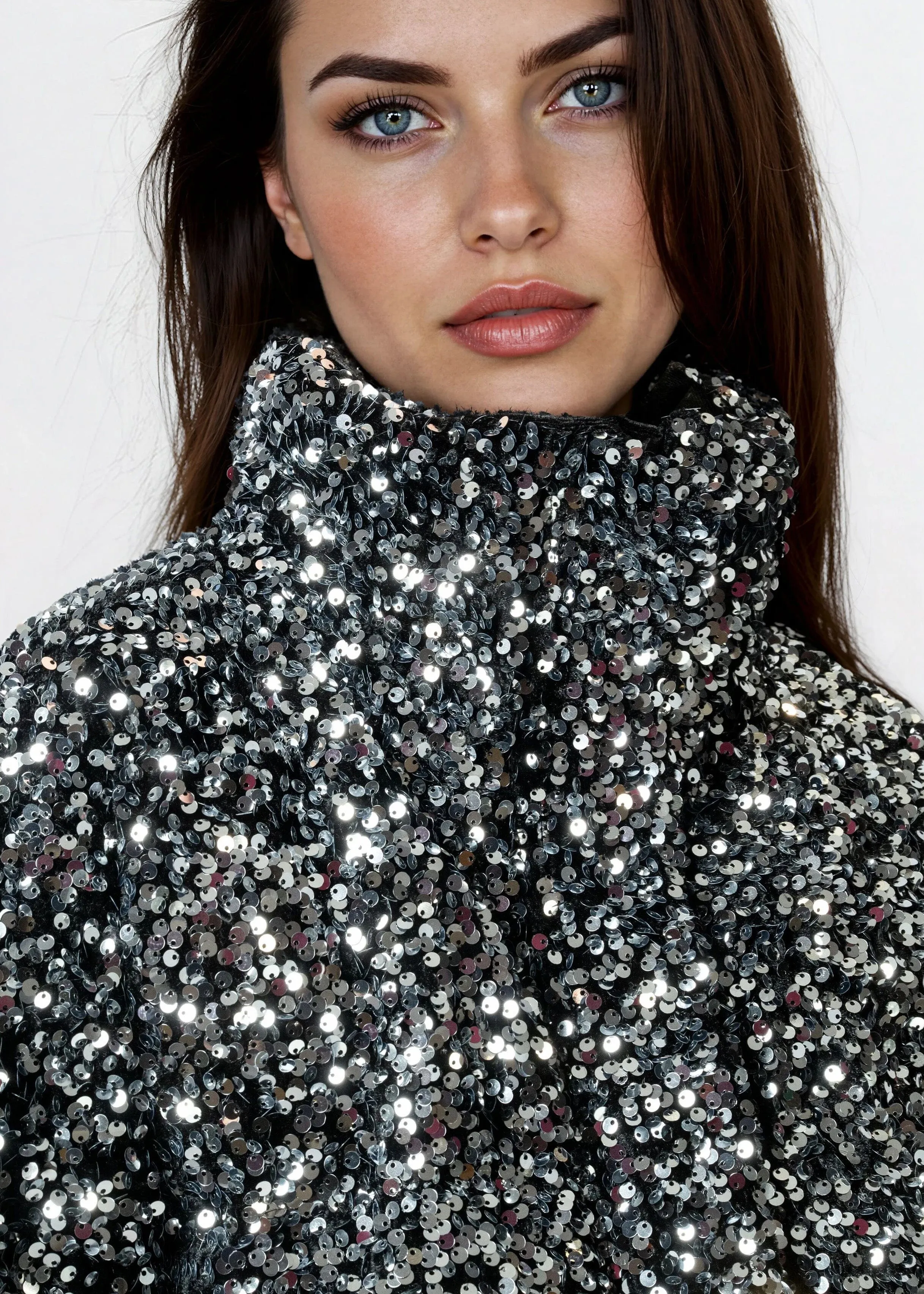 Sequin Puffer Bomber Jacket sold by Kate Hewko product image thumbnail 5
