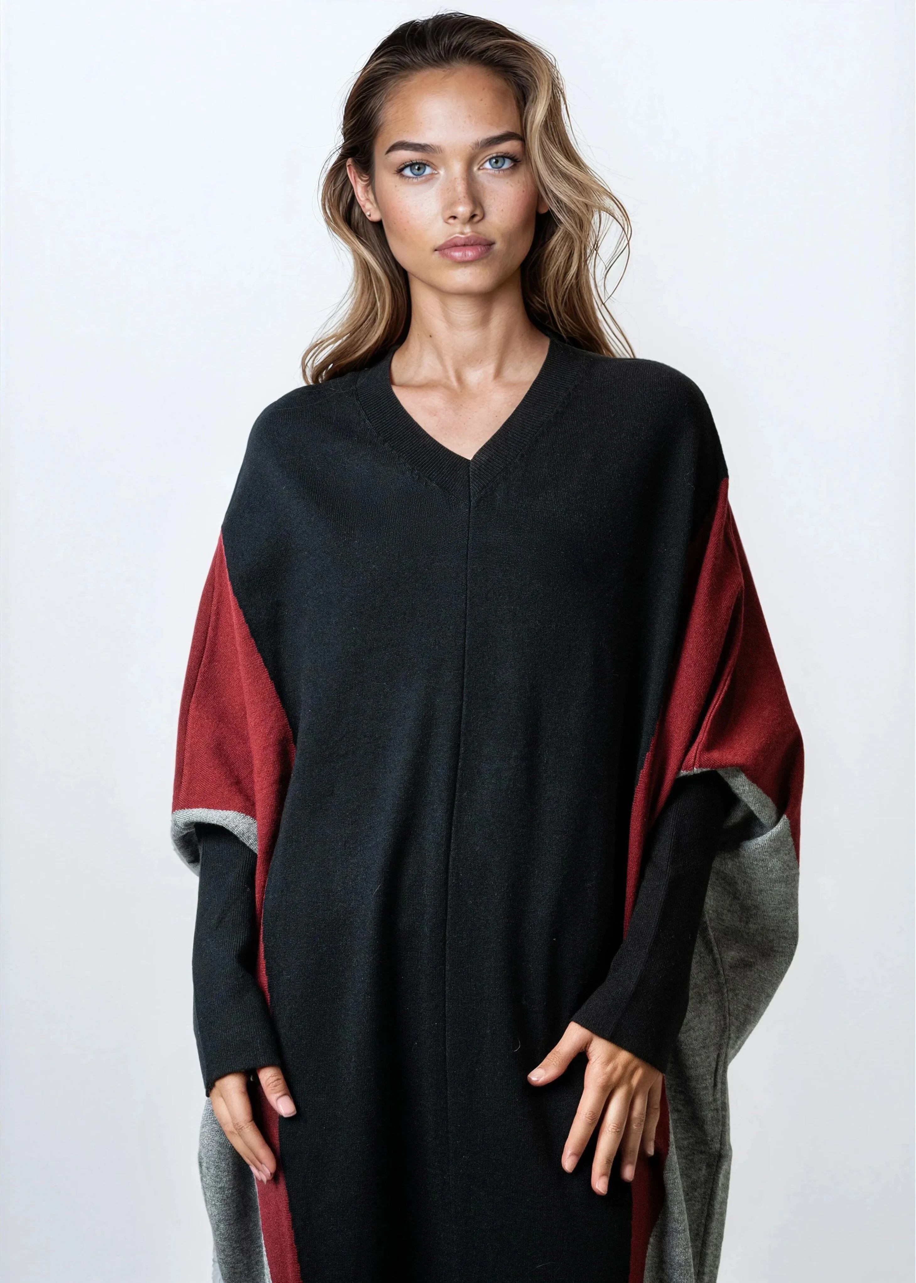 Colorblock Batwing Sweater Dress sold by Kate Hewko product image thumbnail 3