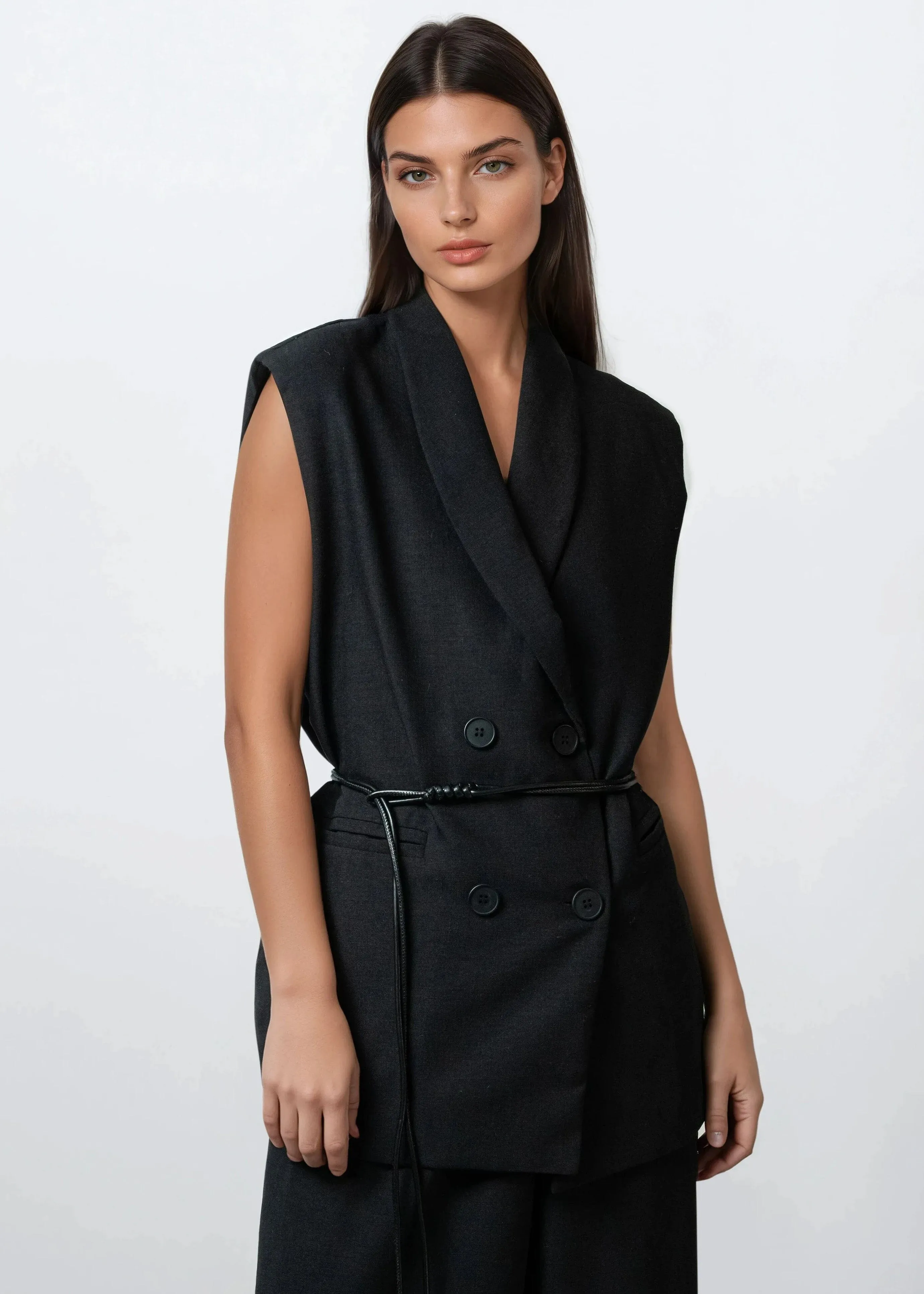 Belted Blazer Vest Pant Suit sold by Kate Hewko product image thumbnail 3