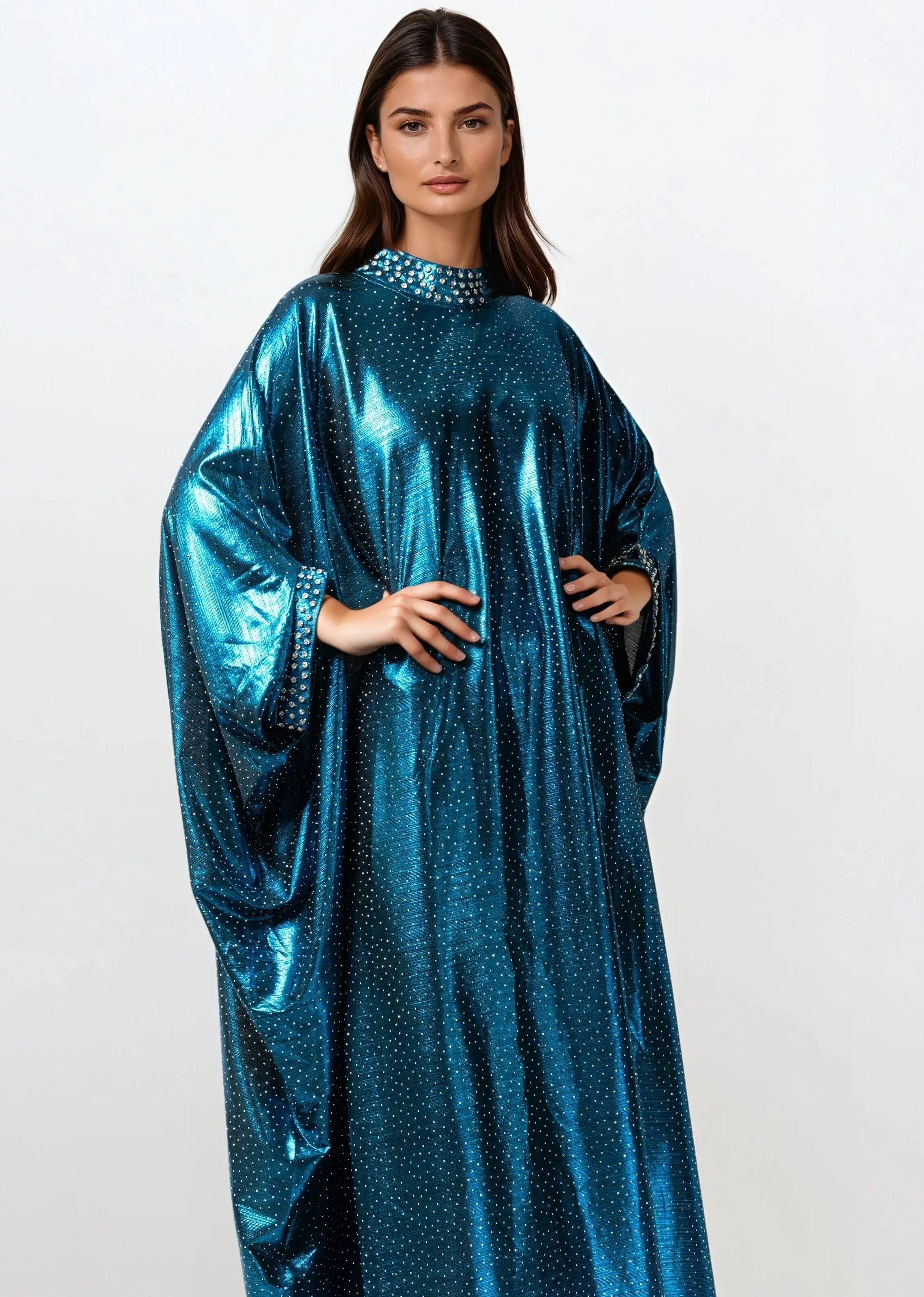 Draped Rhinestone Kaftan Dress sold by Kate Hewko product image thumbnail 4