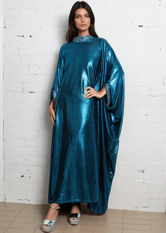 Draped Rhinestone Kaftan Dress made by Kate Hewko