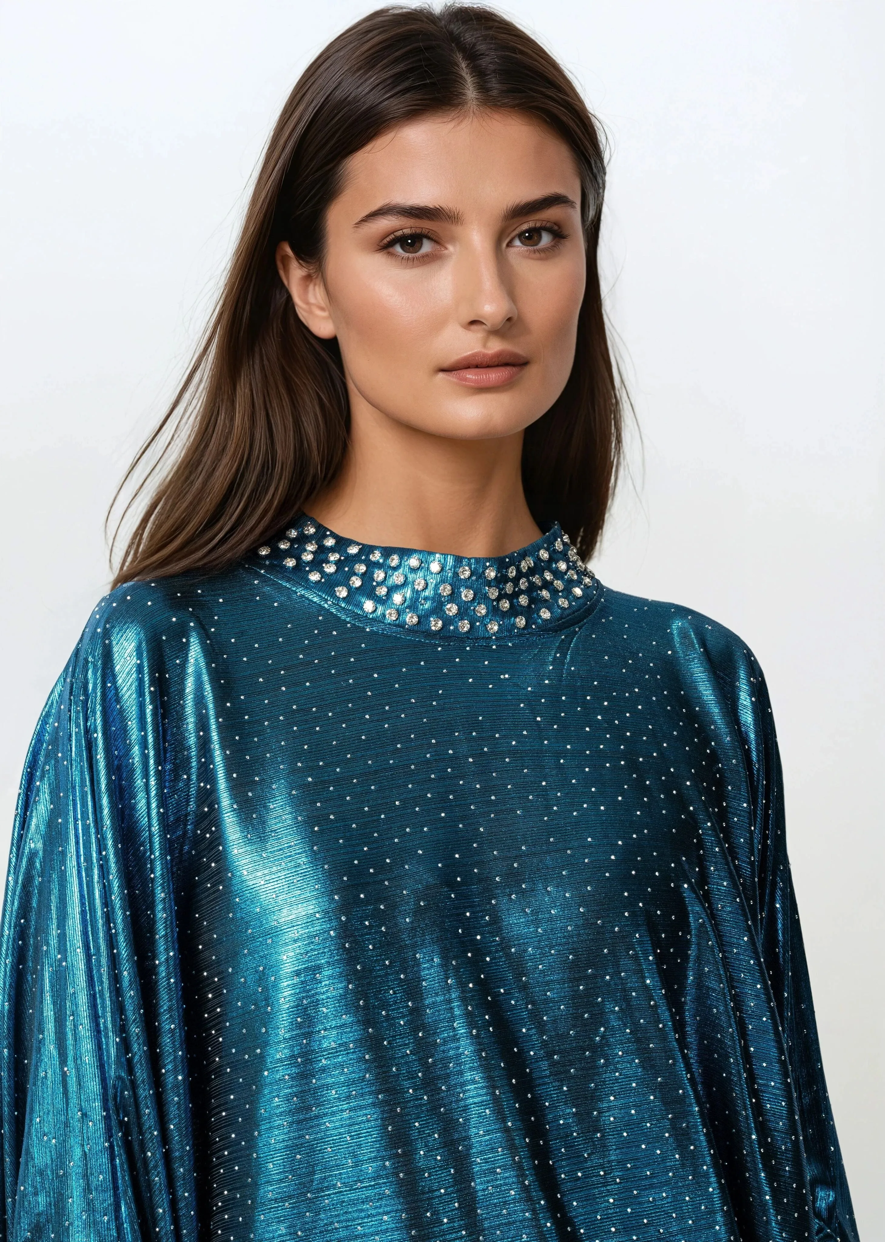Draped Rhinestone Kaftan Dress sold by Kate Hewko product image thumbnail 5