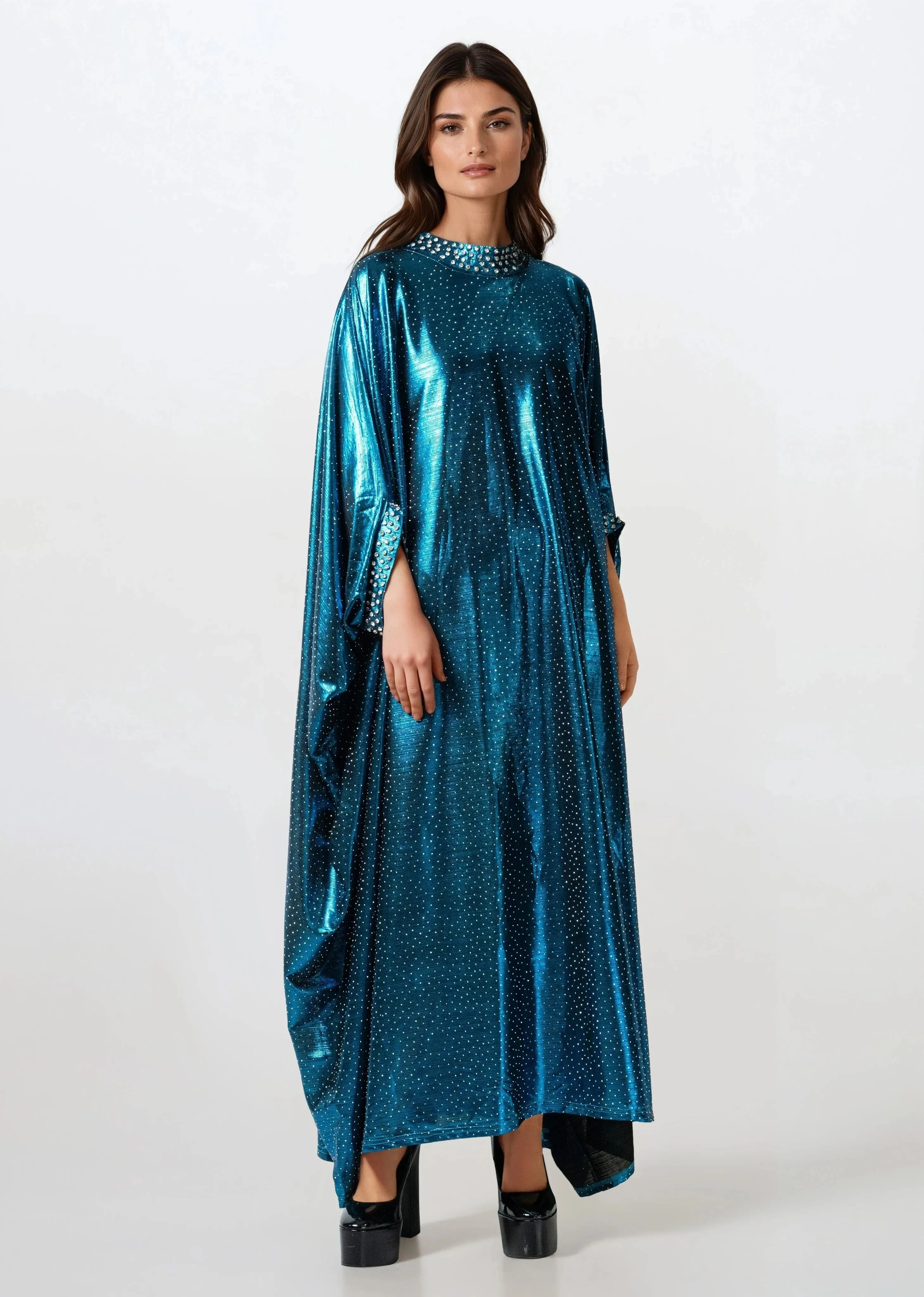 Draped Rhinestone Kaftan Dress sold by Kate Hewko product image thumbnail 2