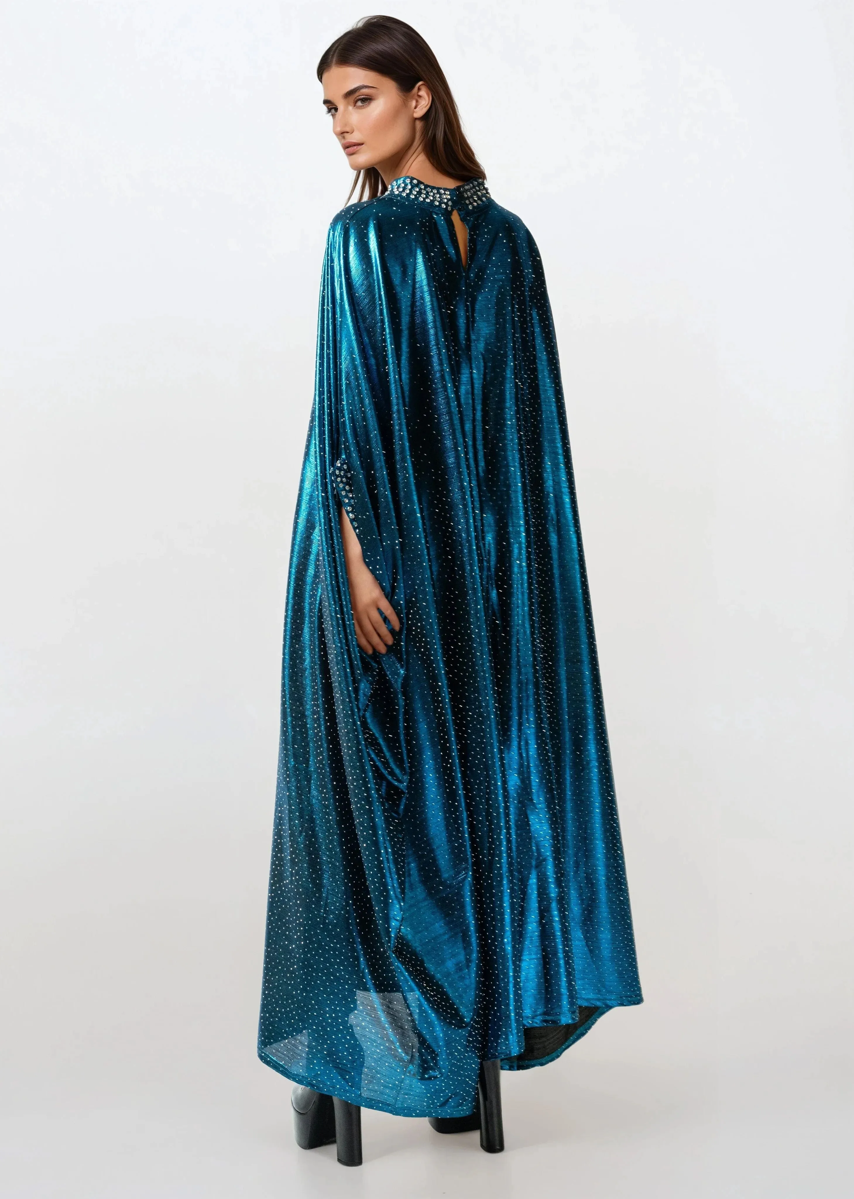 Draped Rhinestone Kaftan Dress sold by Kate Hewko product image thumbnail 3