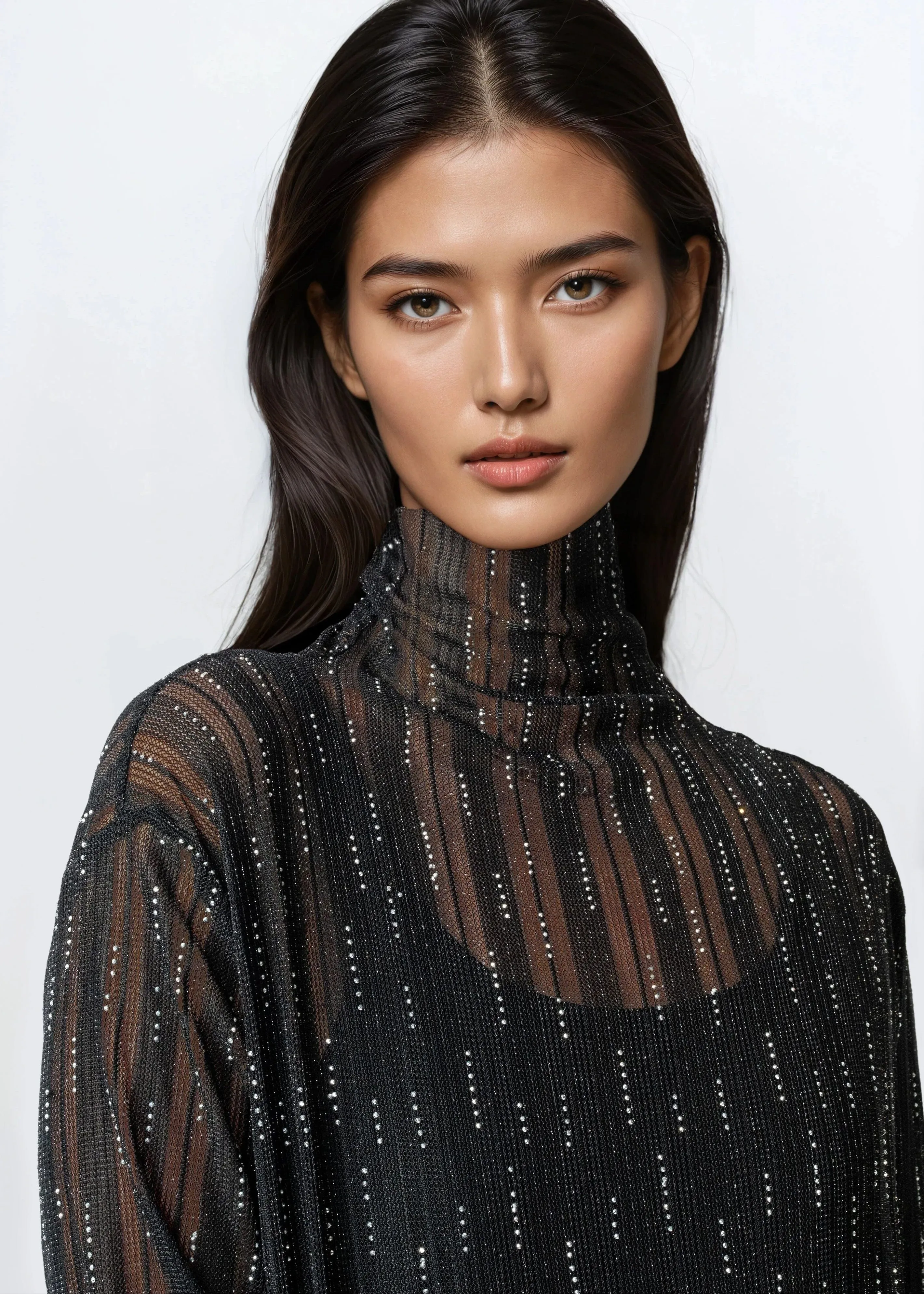 Sheer Shimmer Turtleneck Top sold by Kate Hewko product image thumbnail 2