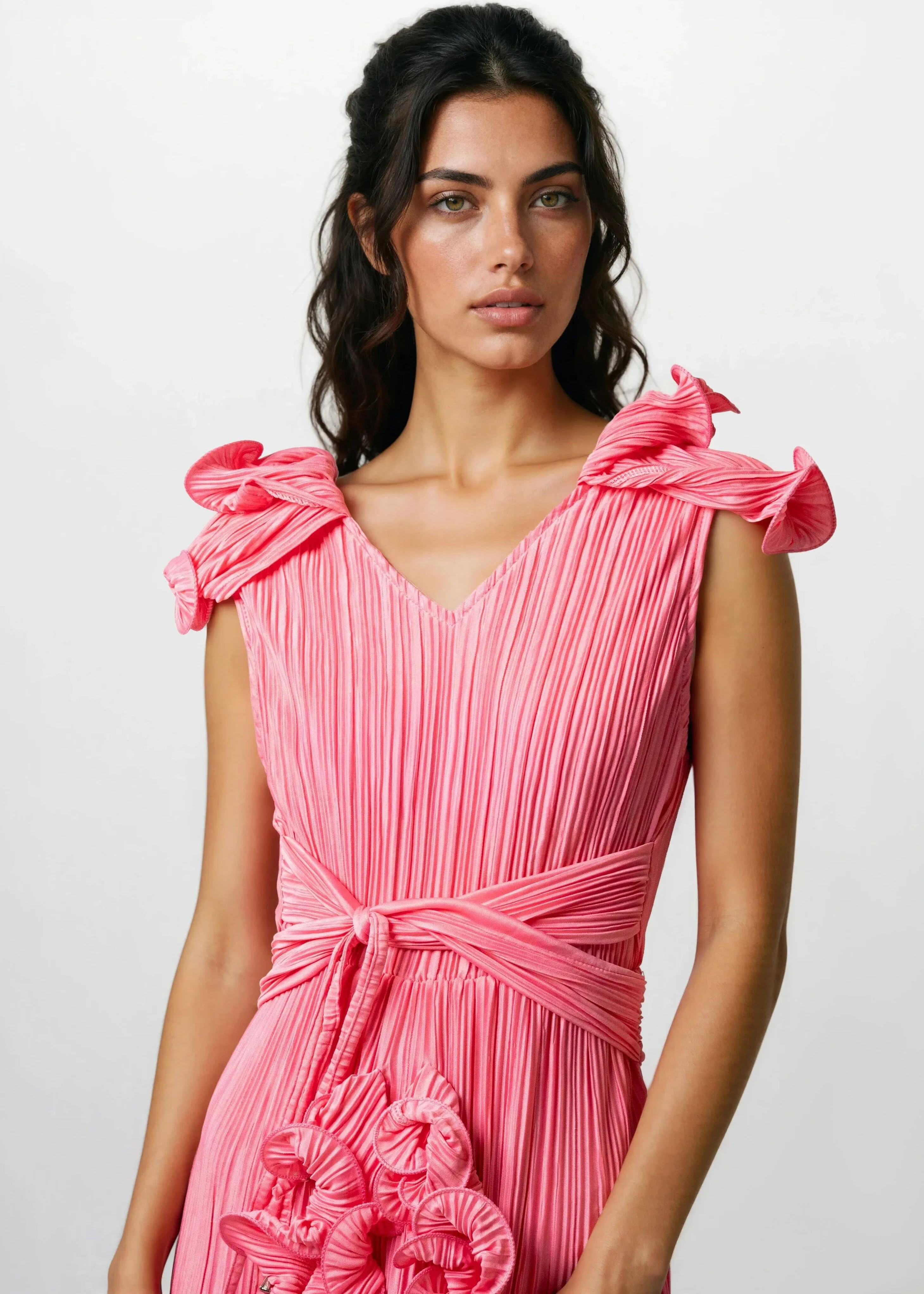 Belted Ruffle Glam Dress sold by Kate Hewko product image thumbnail 5