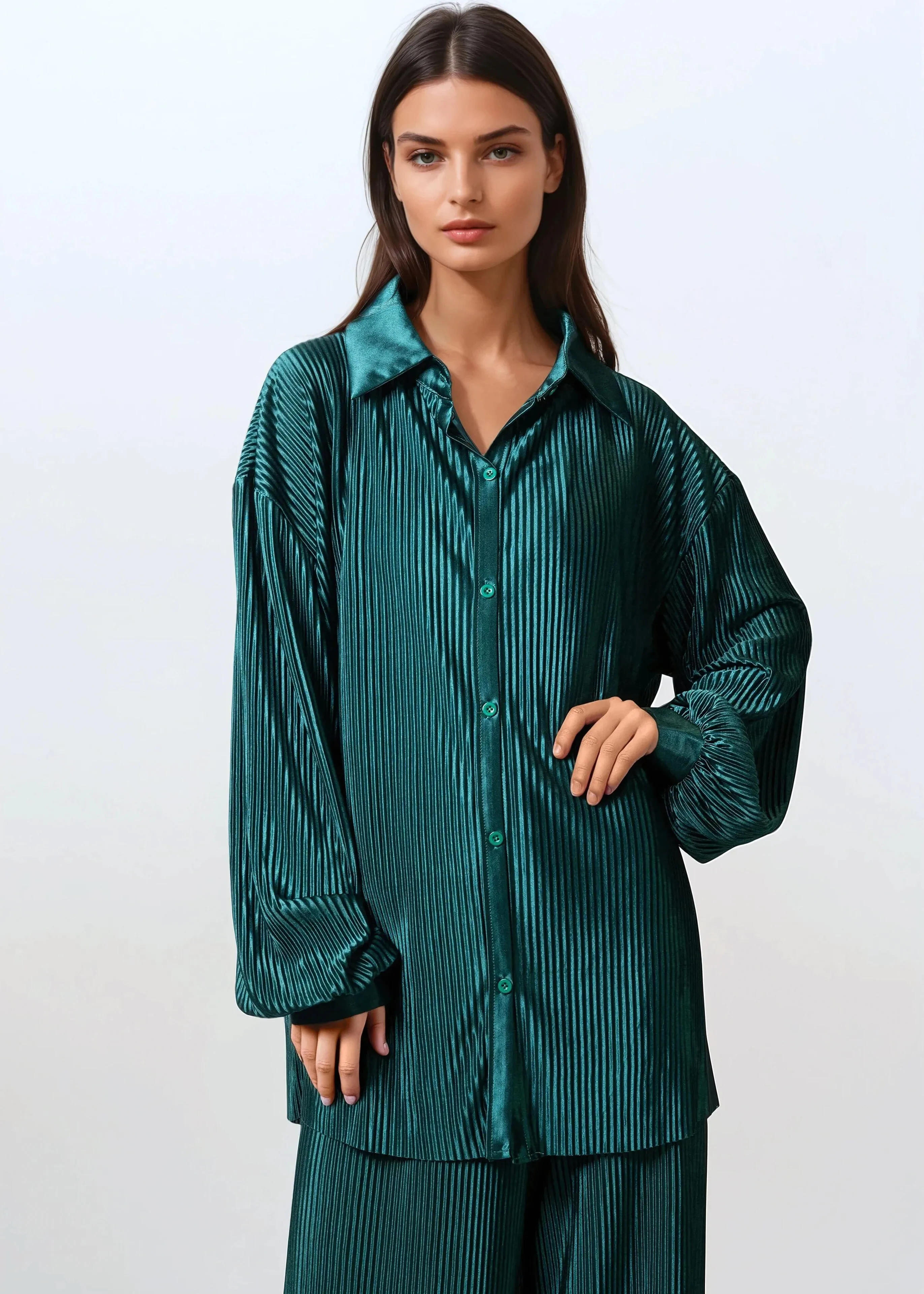 Relaxed Pleated Pant Set sold by Kate Hewko product image thumbnail 3