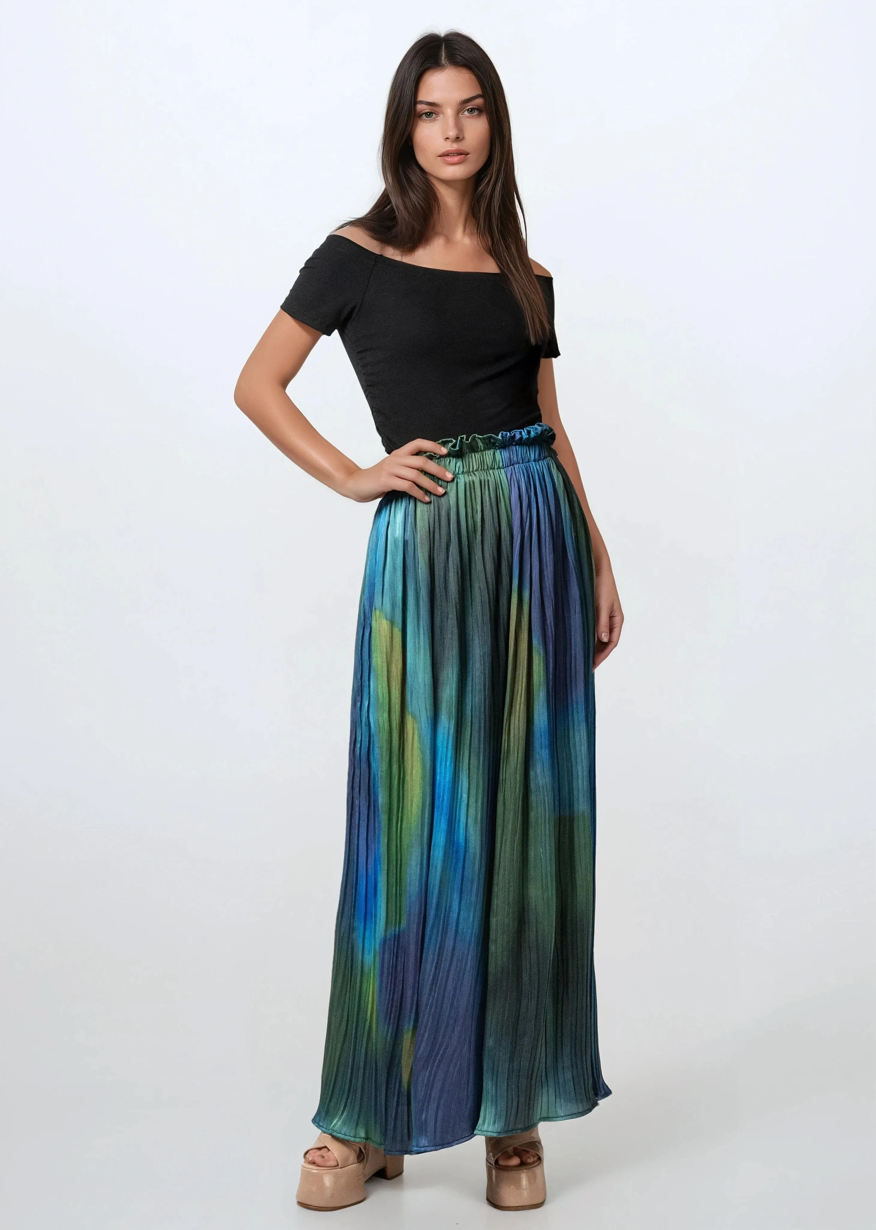 Abstract Pleated Wide Leg Pant sold by Kate Hewko product image thumbnail 3