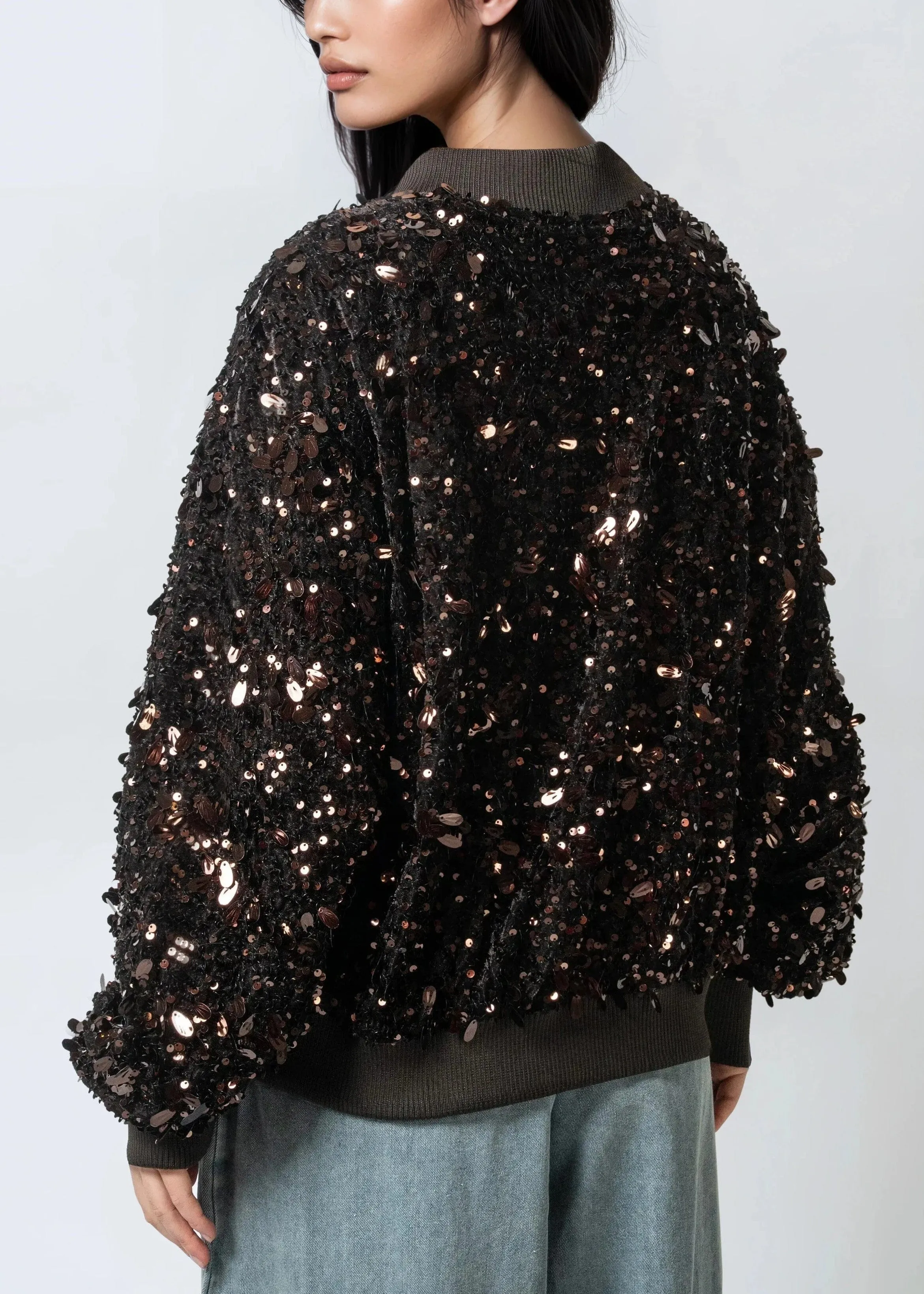 Statement Sequin Bomber Jacket sold by Kate Hewko product image thumbnail 4