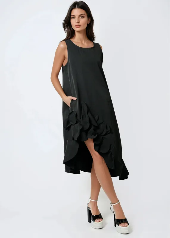 Asymmetrical Ruffle Hem Tank Dress made by Kate Hewko