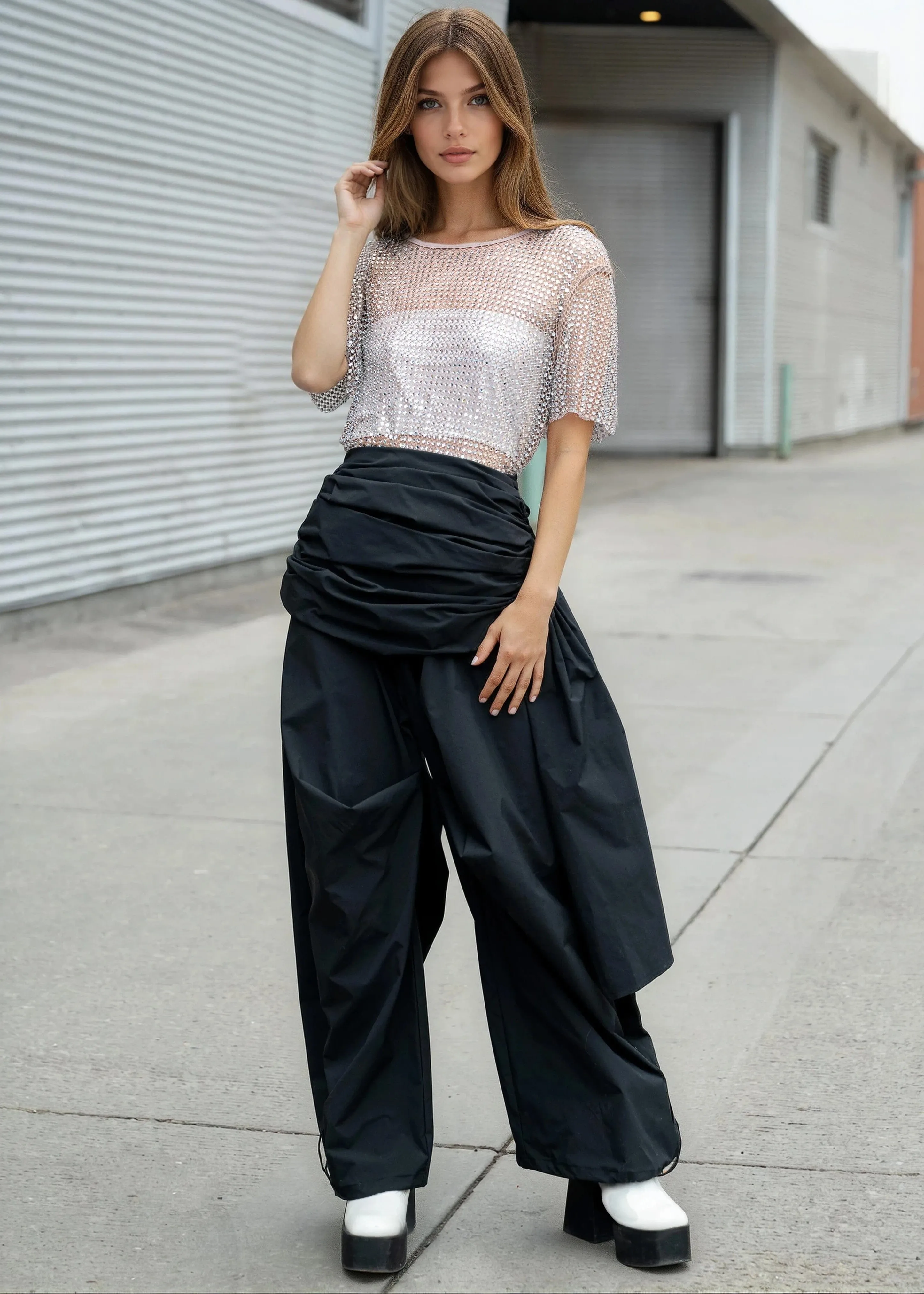 Oversized Wrap Drawstring Trouser sold by Kate Hewko product image thumbnail 2