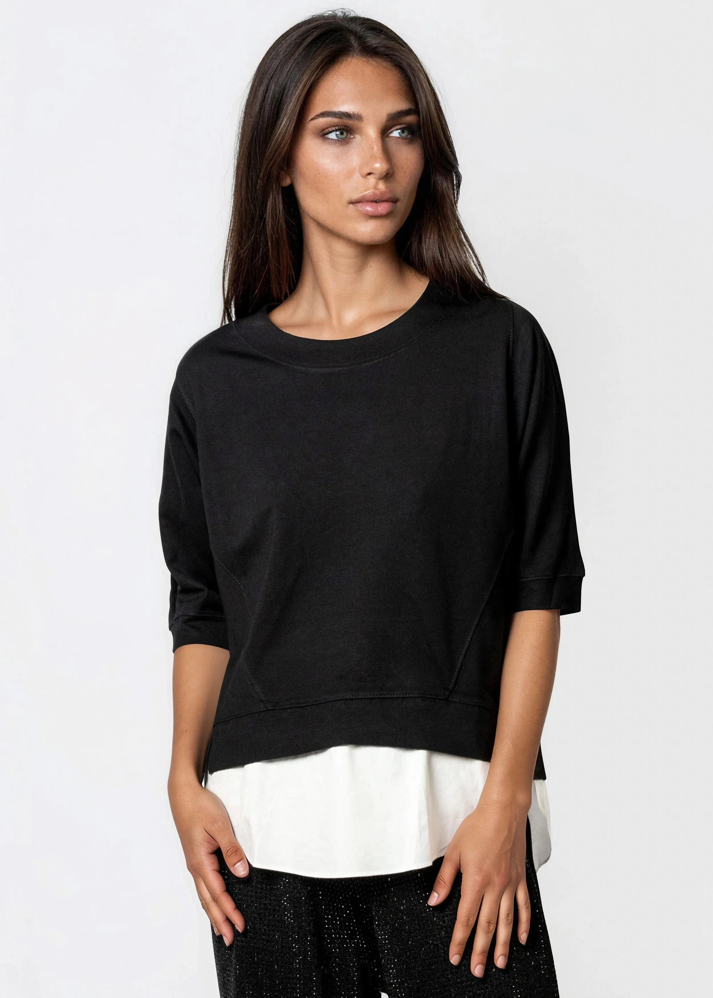 Layered Hem Short Sleeve Tee sold by Kate Hewko product image thumbnail 3