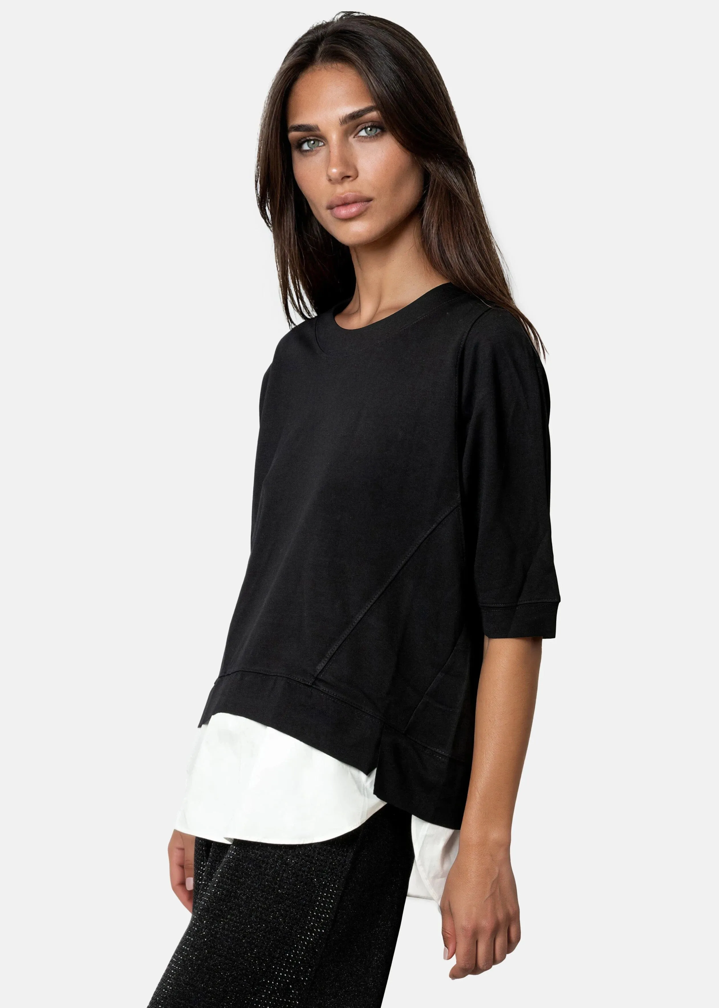 Layered Hem Short Sleeve Tee sold by Kate Hewko product image thumbnail 4