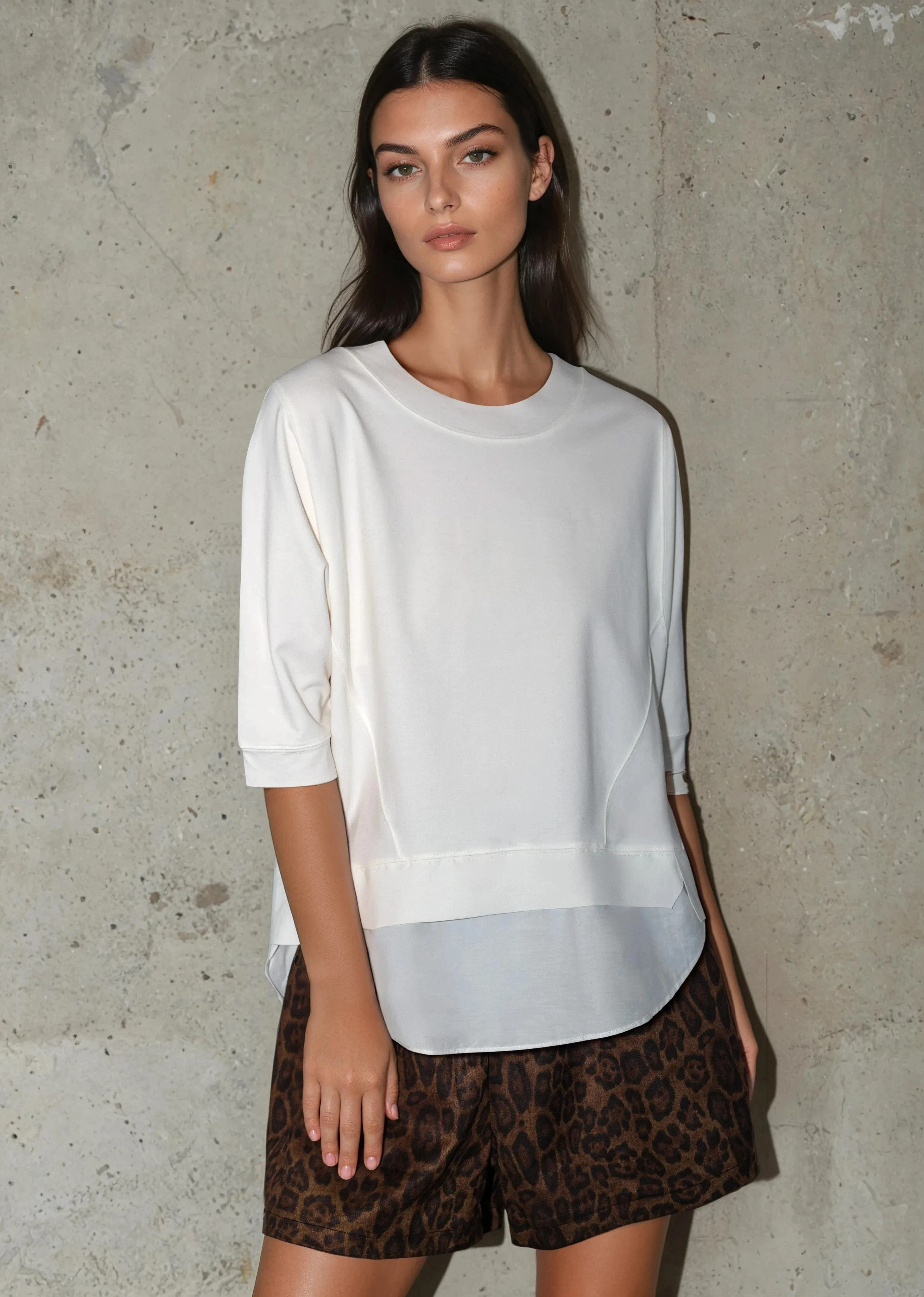 Layered Hem Short Sleeve Tee sold by Kate Hewko