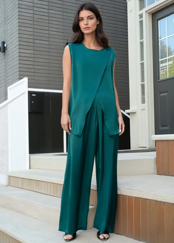 Silky Crossover Pant Set made by Kate Hewko