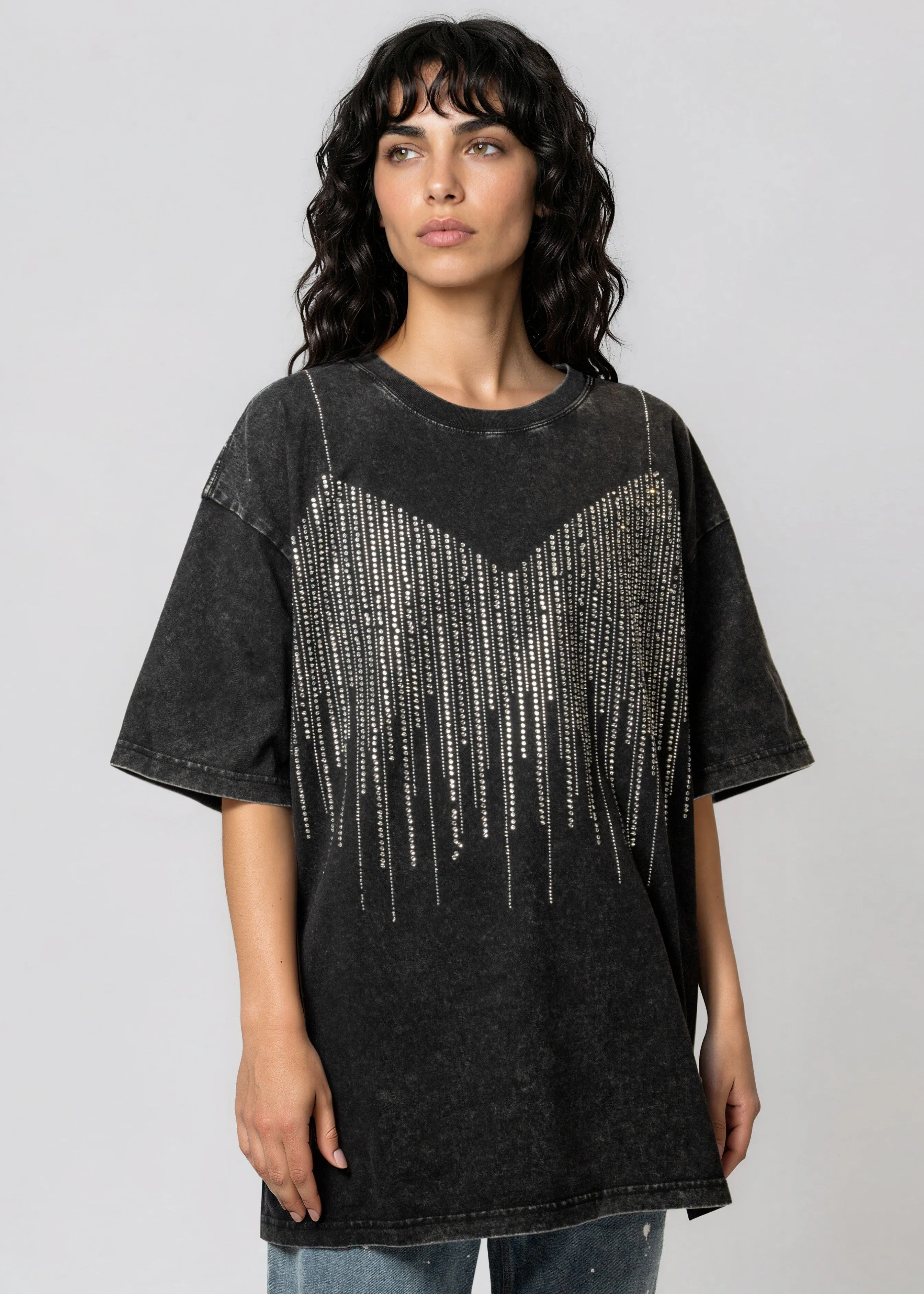 Rhinestone Drip Tee sold by Kate Hewko product image thumbnail 3