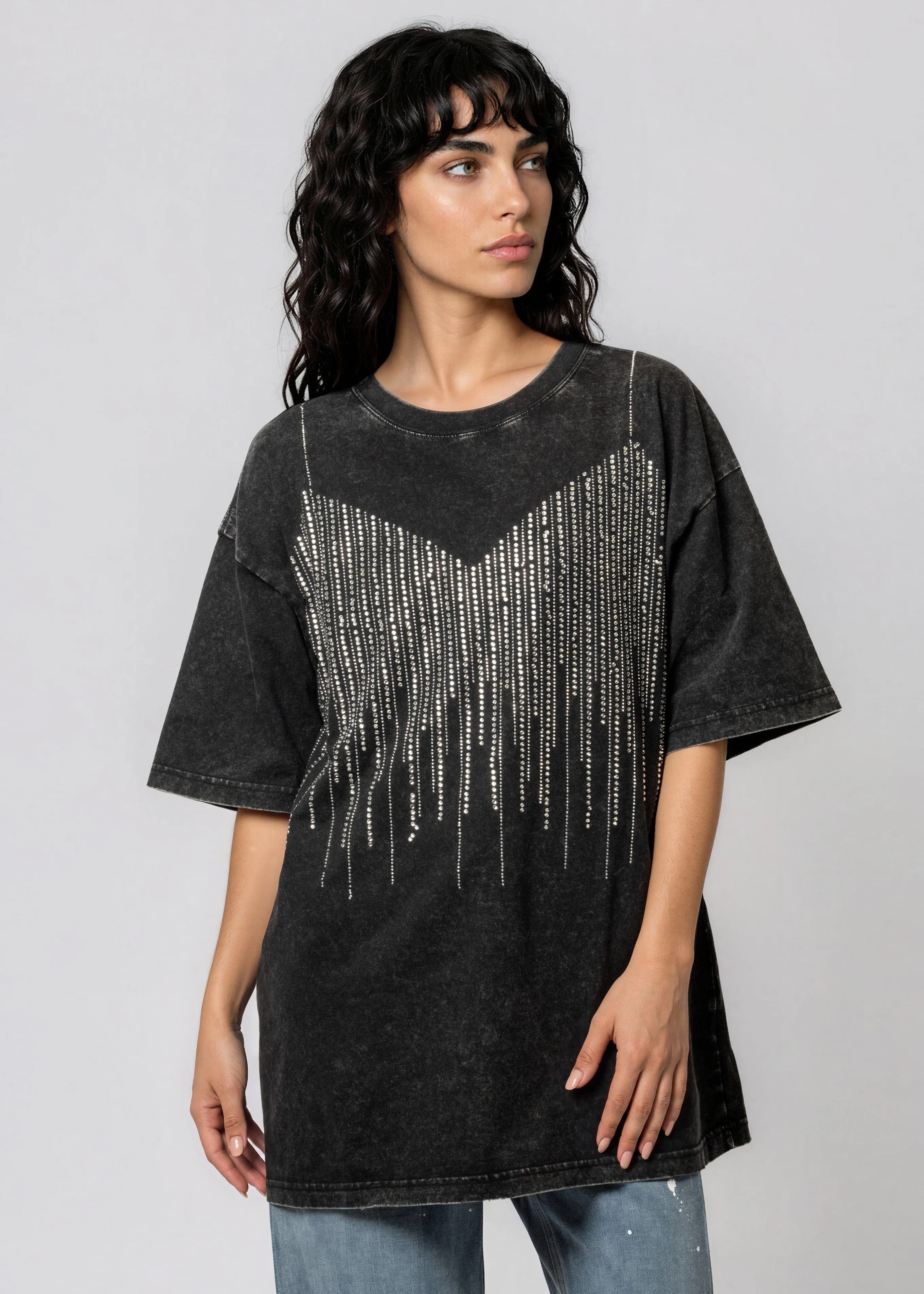 Rhinestone Drip Tee sold by Kate Hewko product image thumbnail 4
