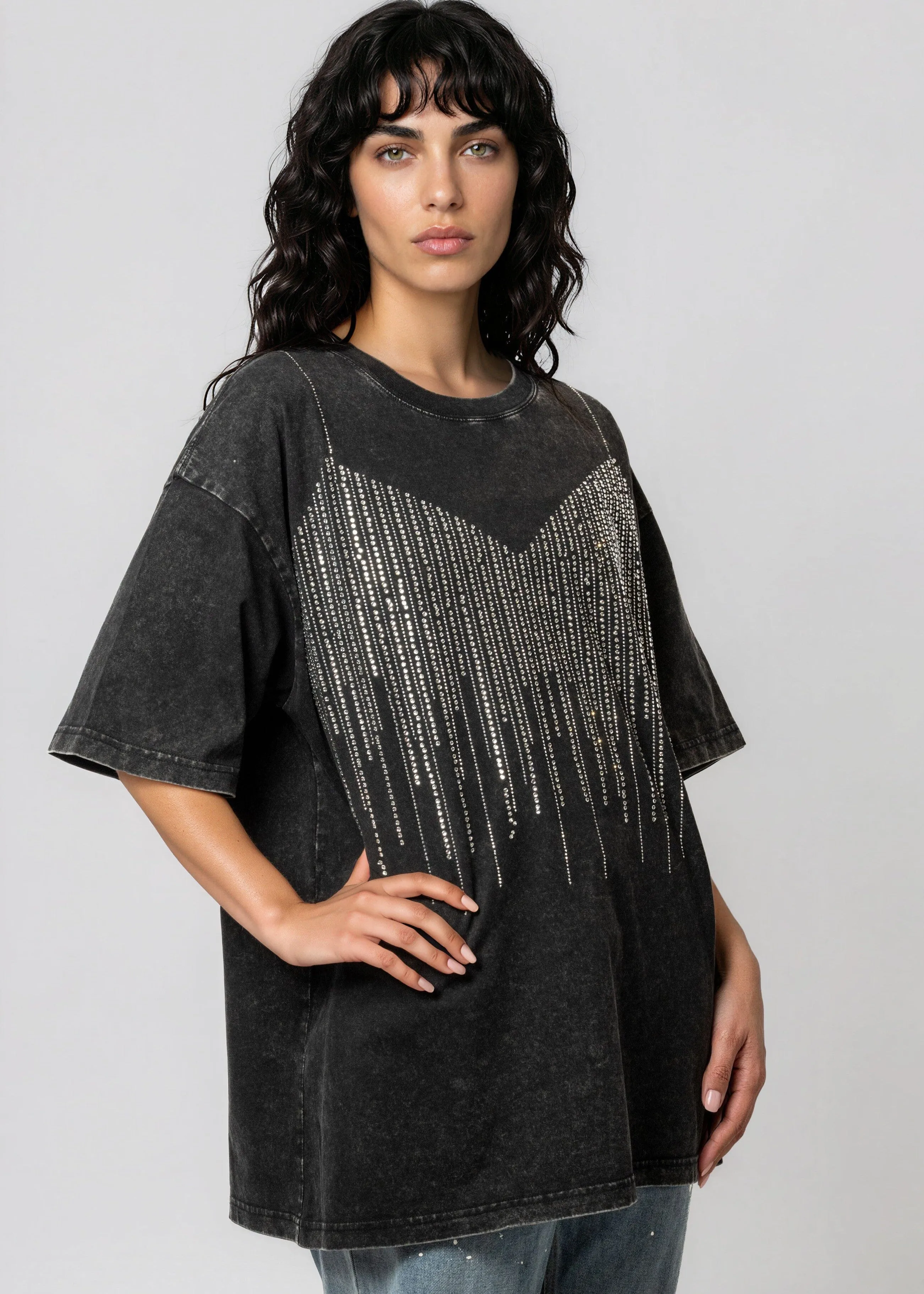 Rhinestone Drip Tee sold by Kate Hewko product image thumbnail 2