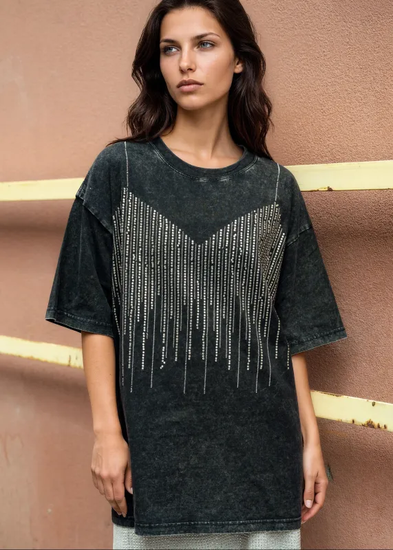 Rhinestone Drip Tee made by Kate Hewko