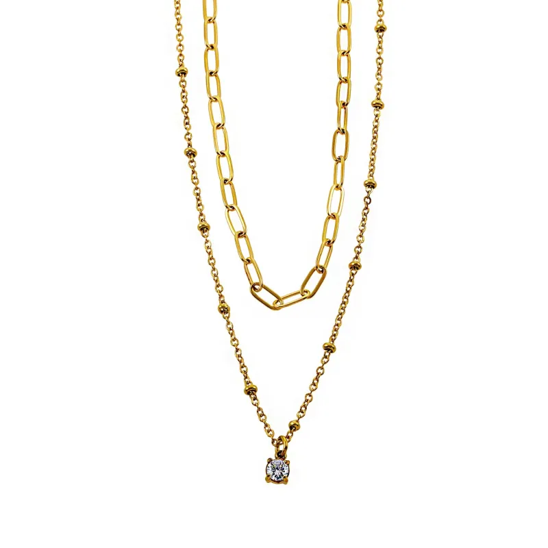 KATERI Layered Chain Necklace sold by Lav & Kush